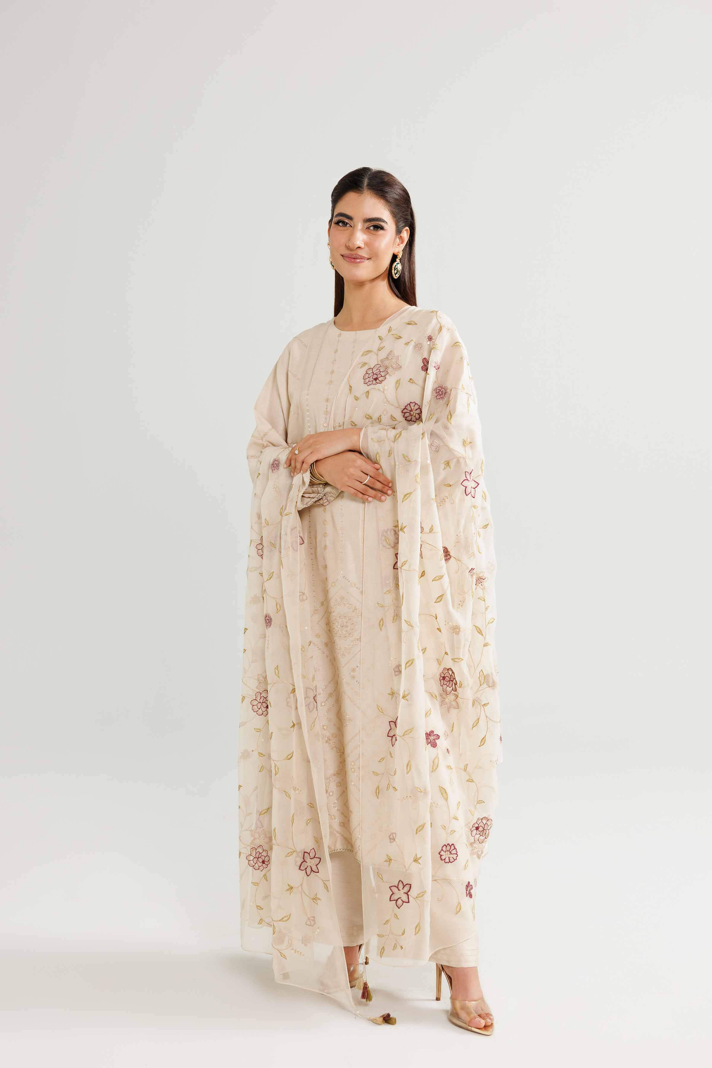 3 Piece - Embroidered Suit - KFW25-88 for Women - Pret Collection | Nishat | Shop Online