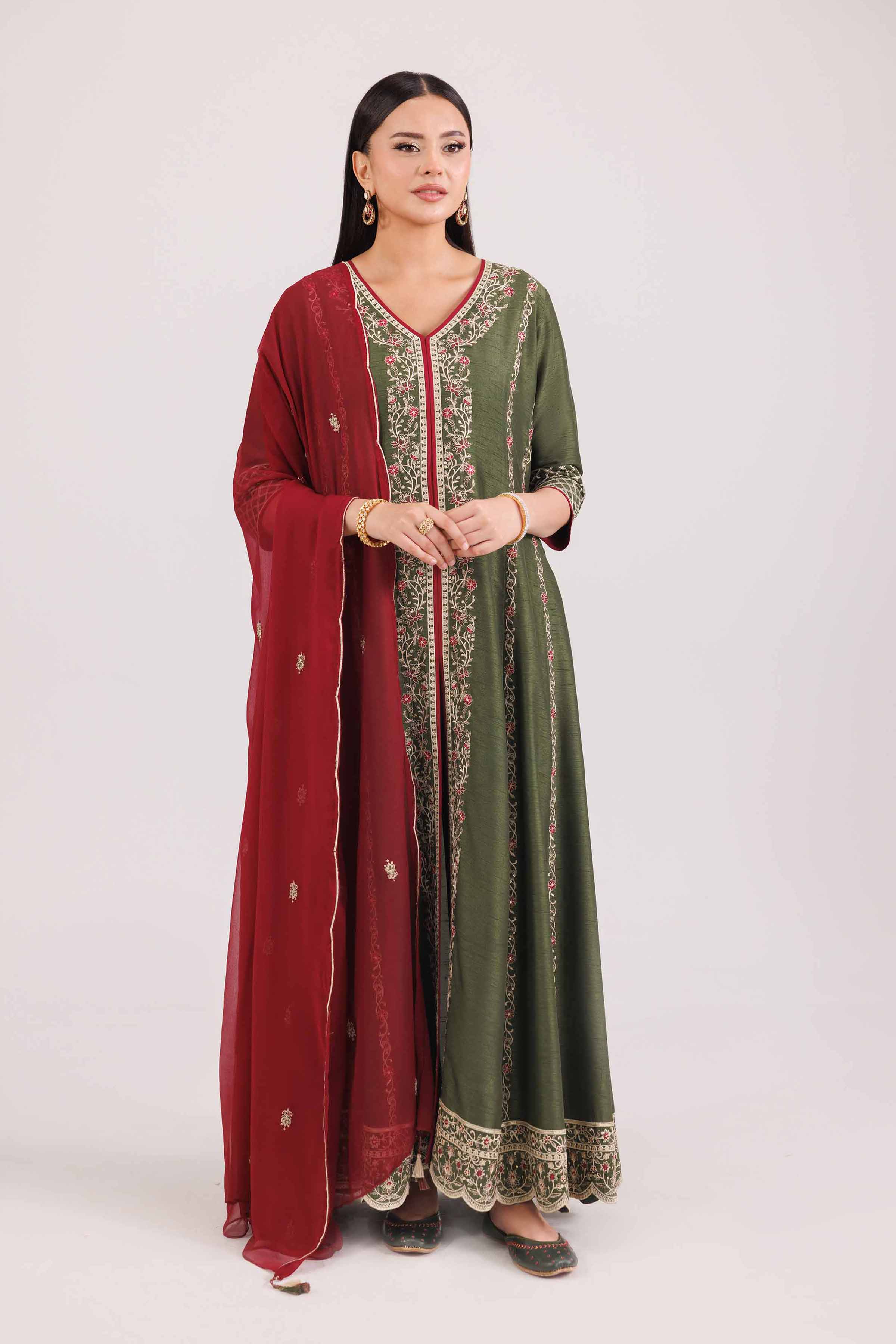 3 Piece - Embroidered Suit - KFW25-89 for Women - Pret Collection | Nishat | Shop Online
