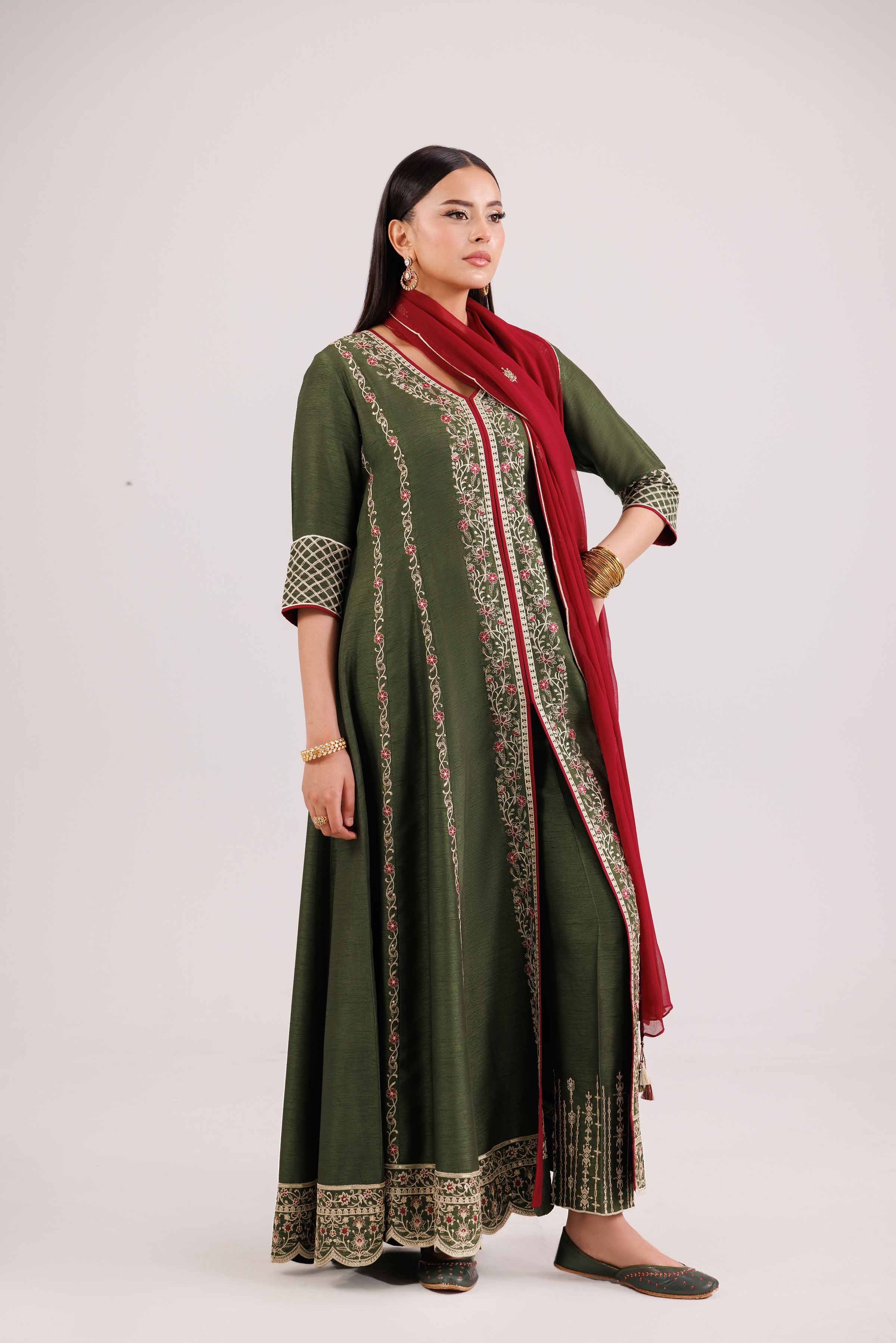 3 Piece - Embroidered Suit - KFW25-89 for Women - Pret Collection | Nishat | Shop Online