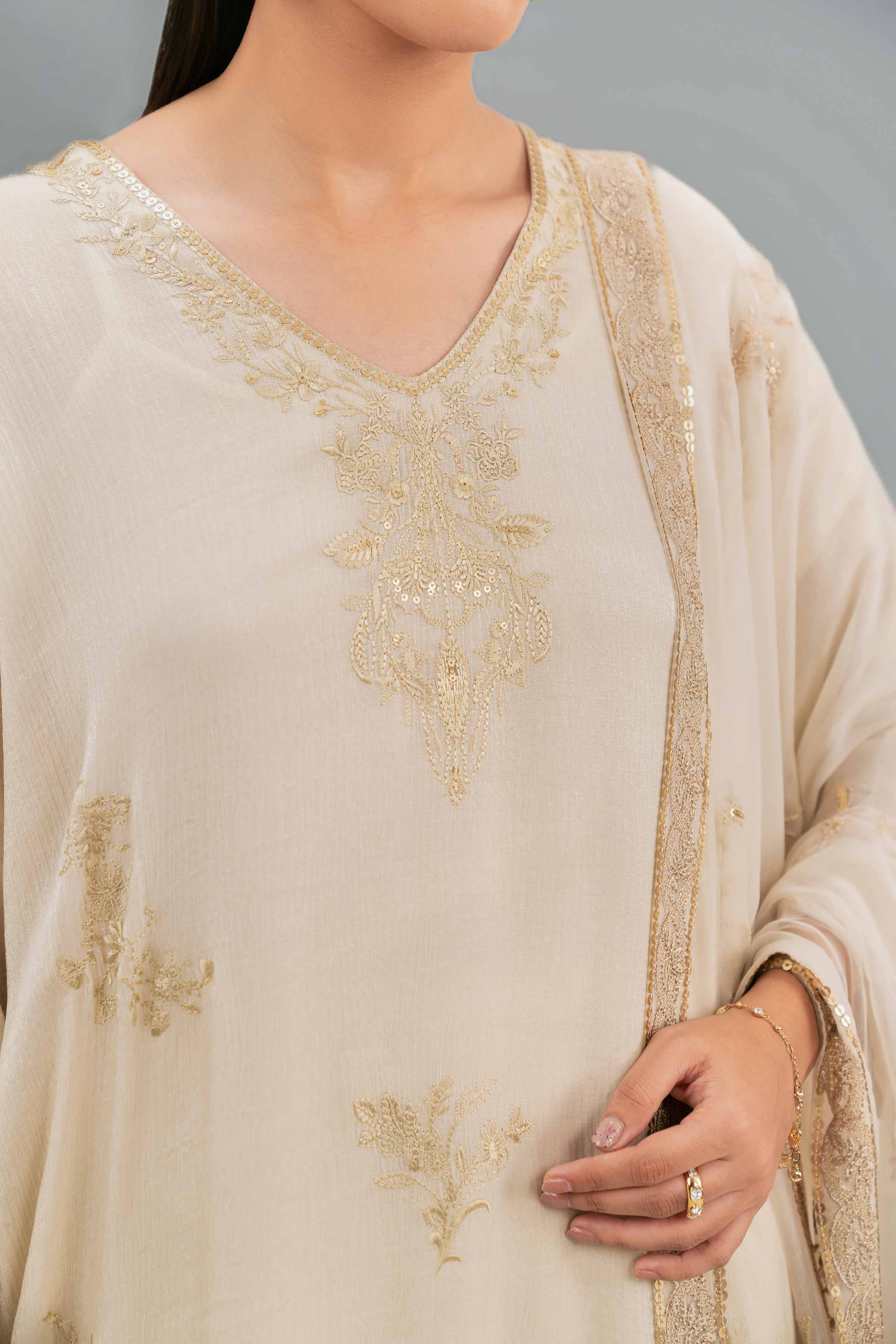 3 Piece - Embroidered Suit - KFW25-90 for Women - Pret Collection | Nishat | Shop Online