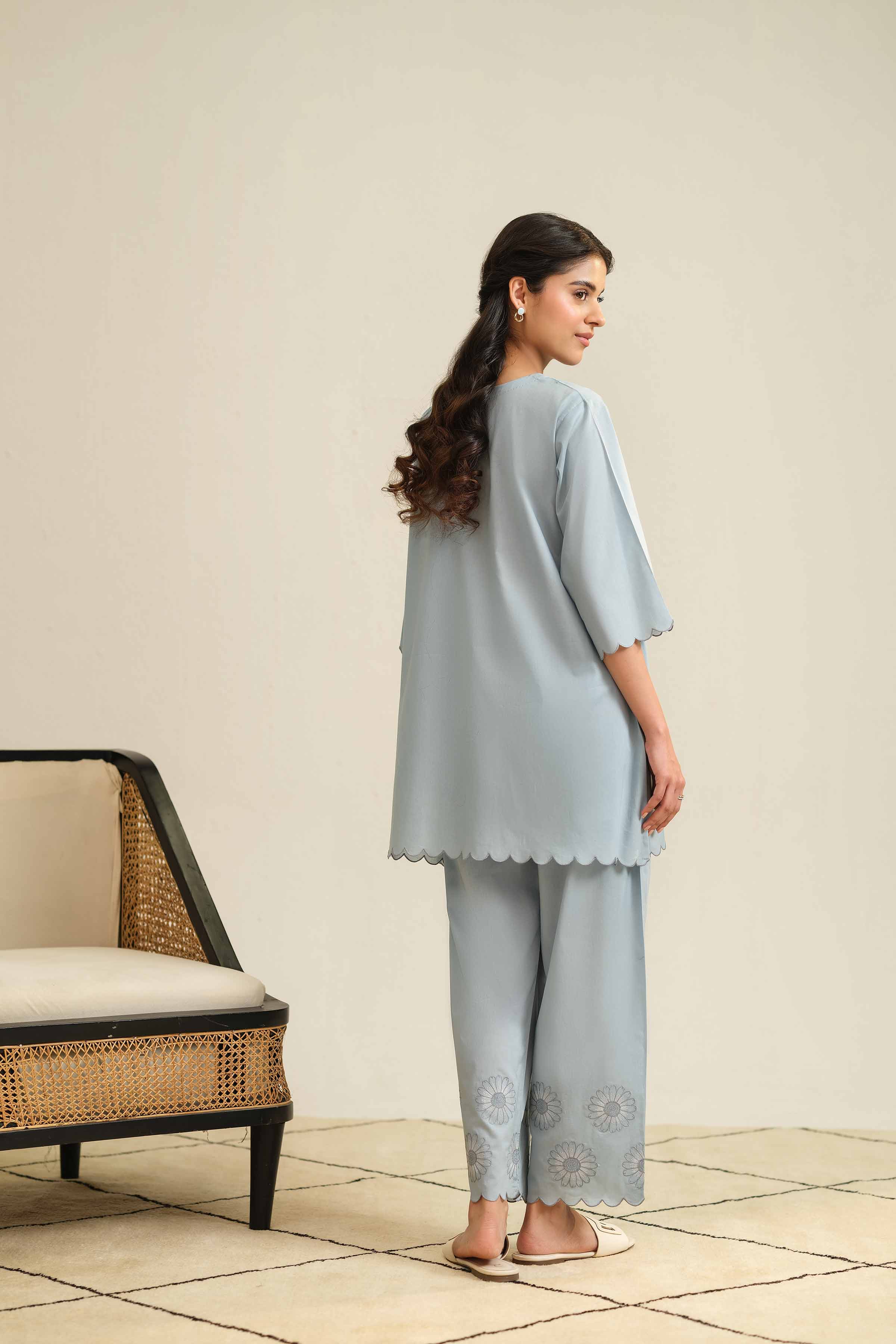 2 Piece - Embroidered Loungewear - KLS25-05