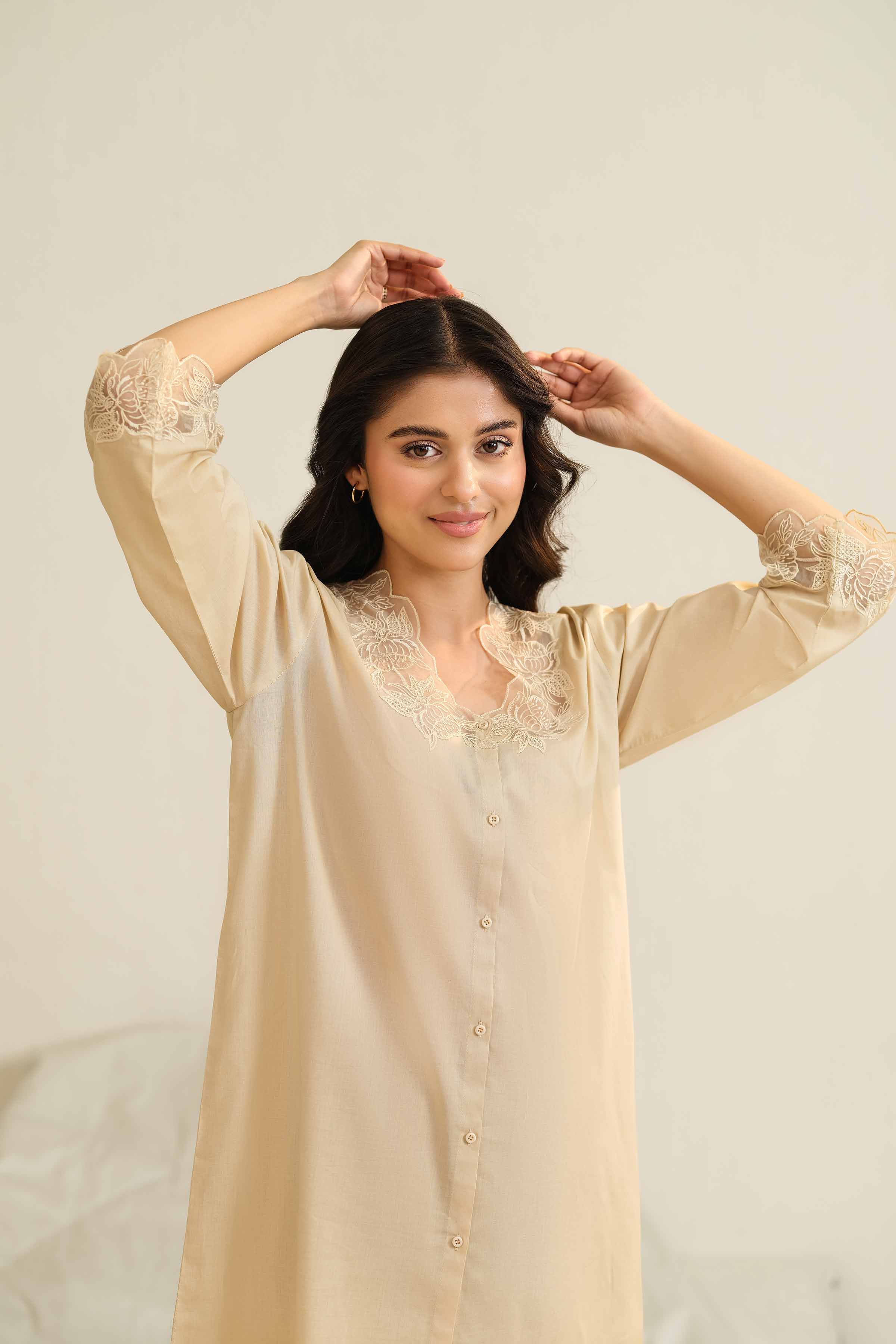 2 Piece - Embroidered Loungewear - KLS25-07