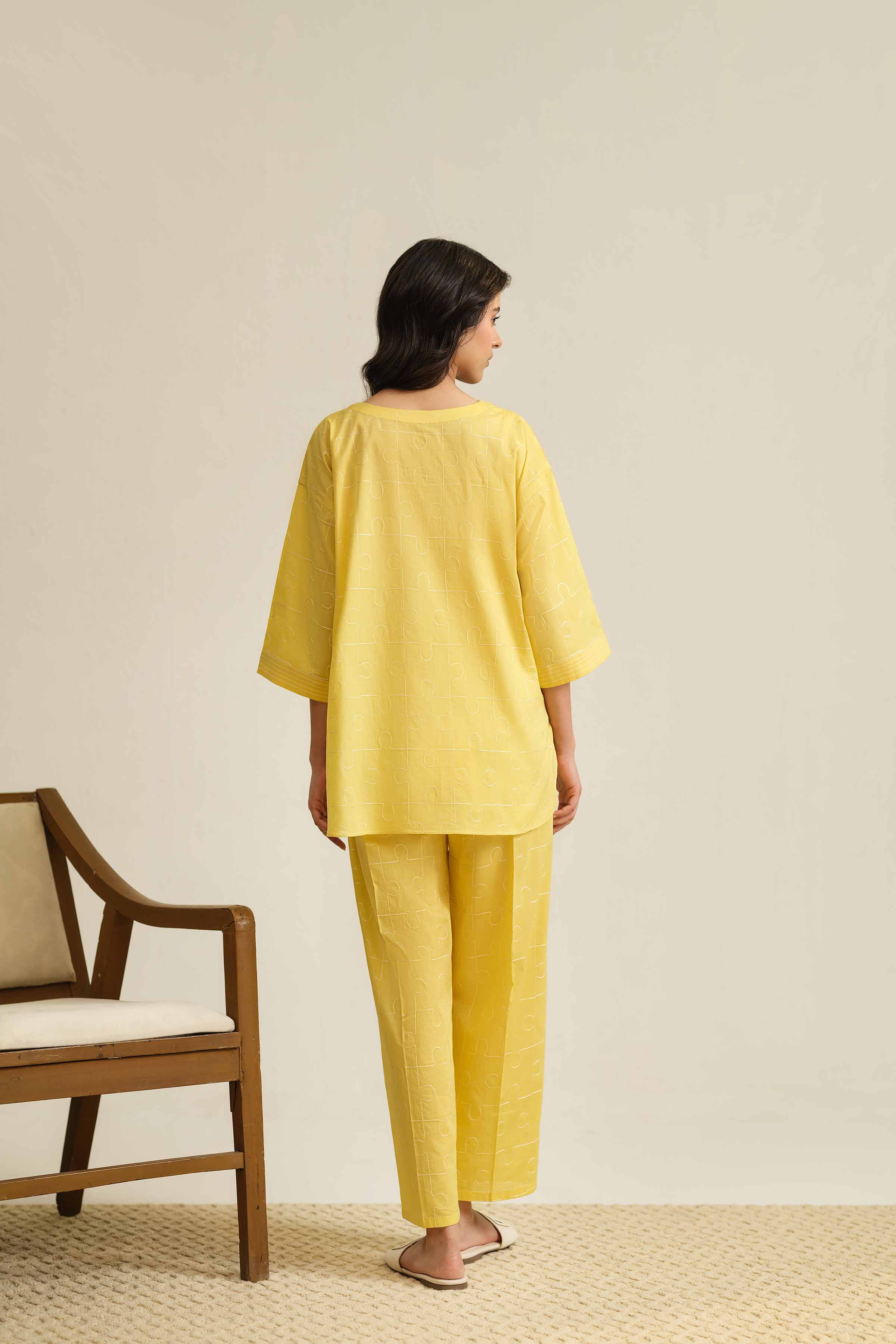 2 Piece - Embroidered Loungewear - KLS25-09