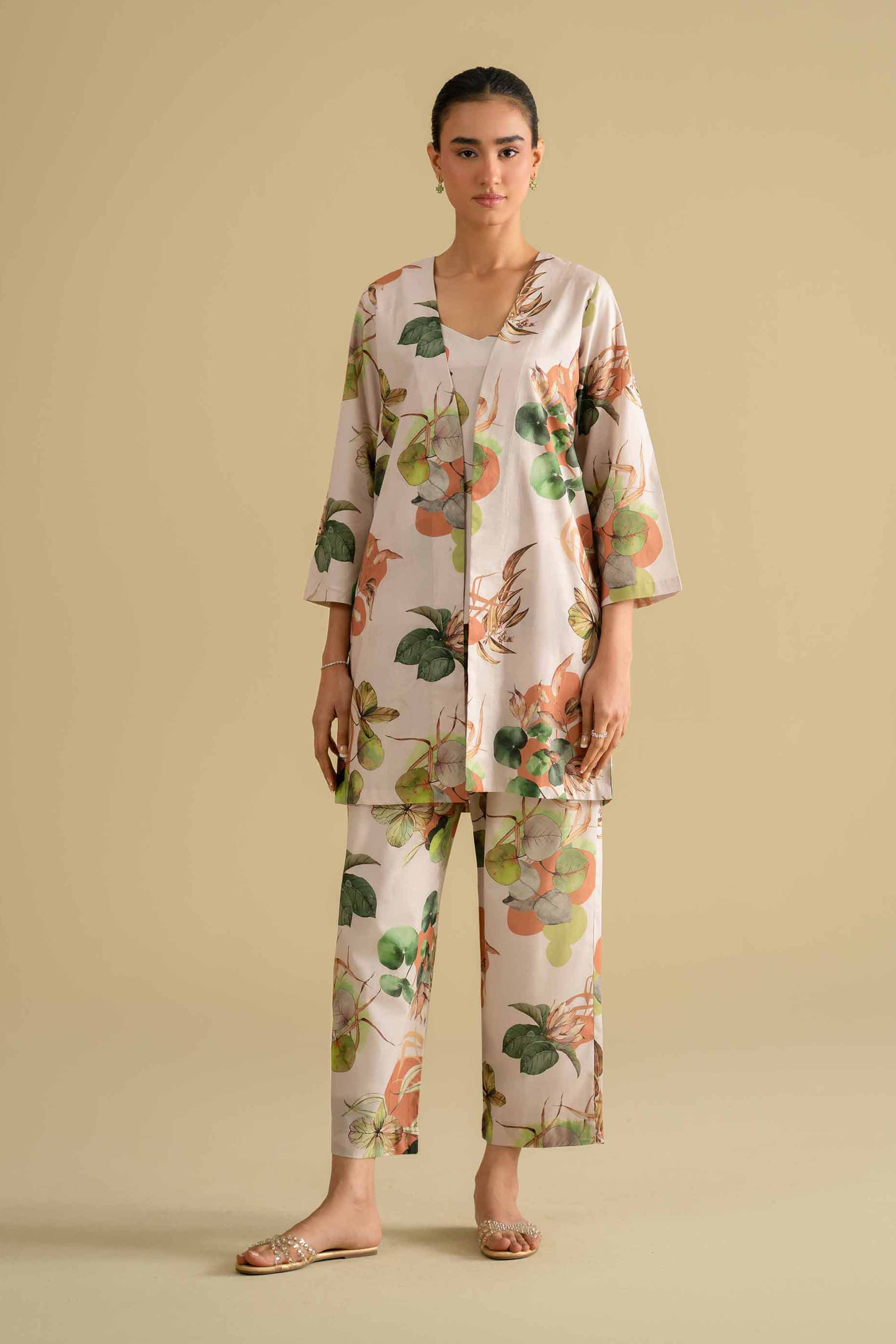 3 Piece - Printed Loungewear - KLS26-03 for Women - Pret Collection | Nishat | Shop Online