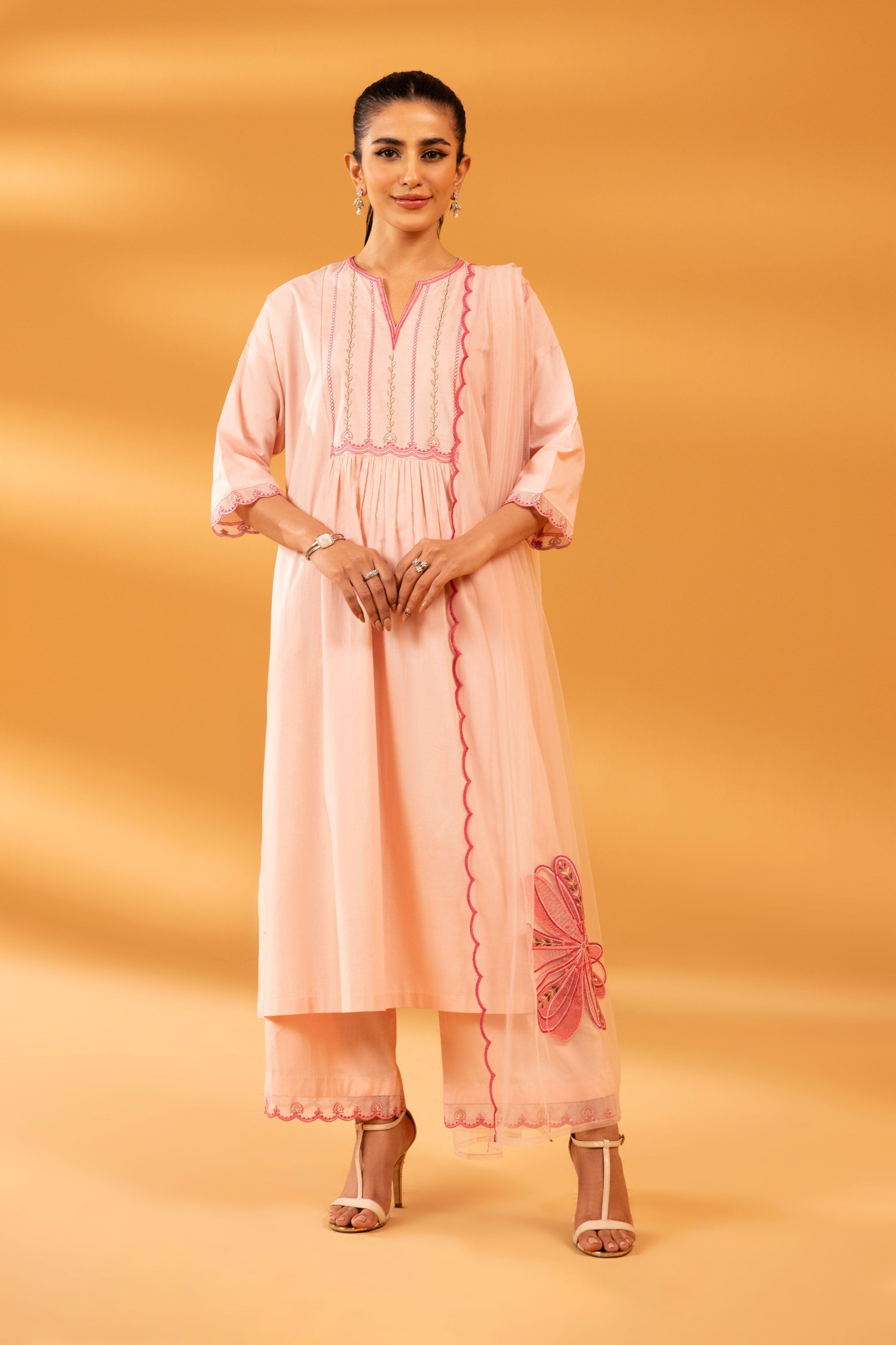 3 Piece - Embroidered Suit - KPS24-12