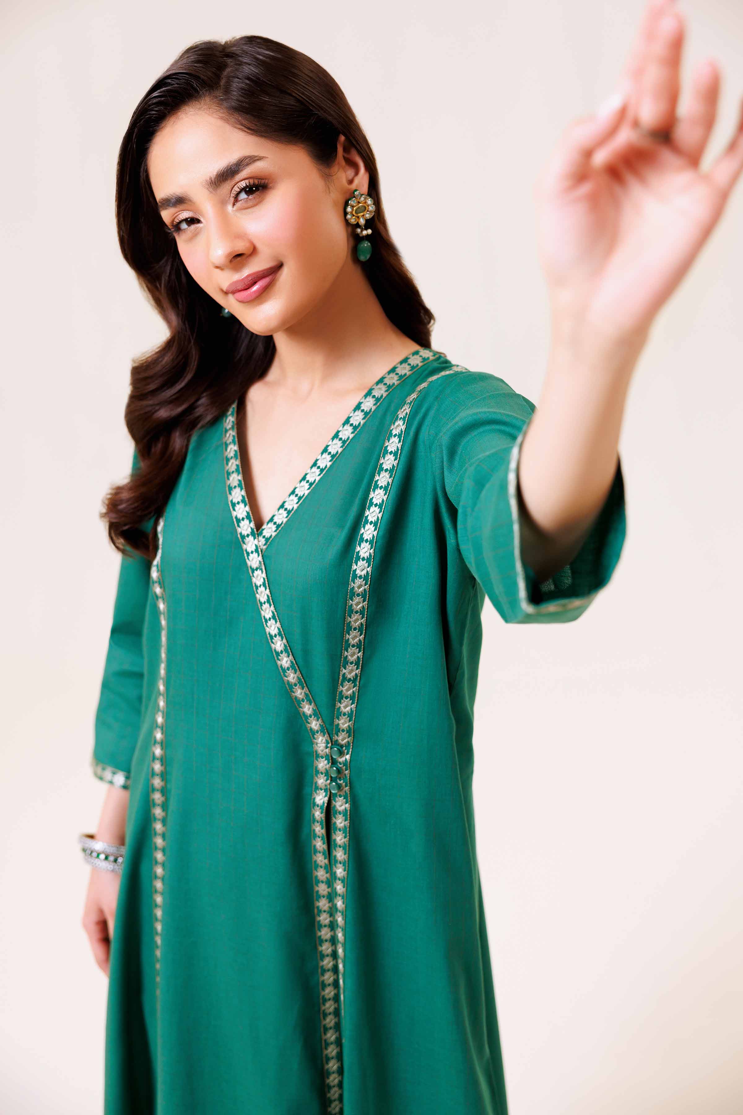 2 Piece - Embroidered Suit - KPS24-24