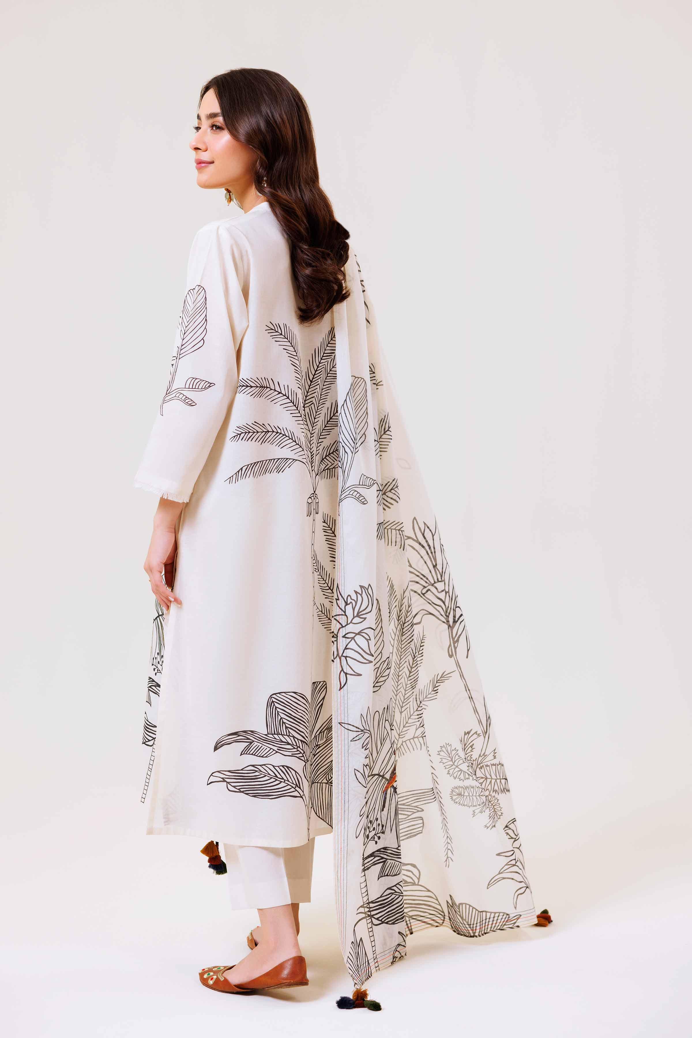 3 Piece - Printed Embroidered Suit - KPS24-25
