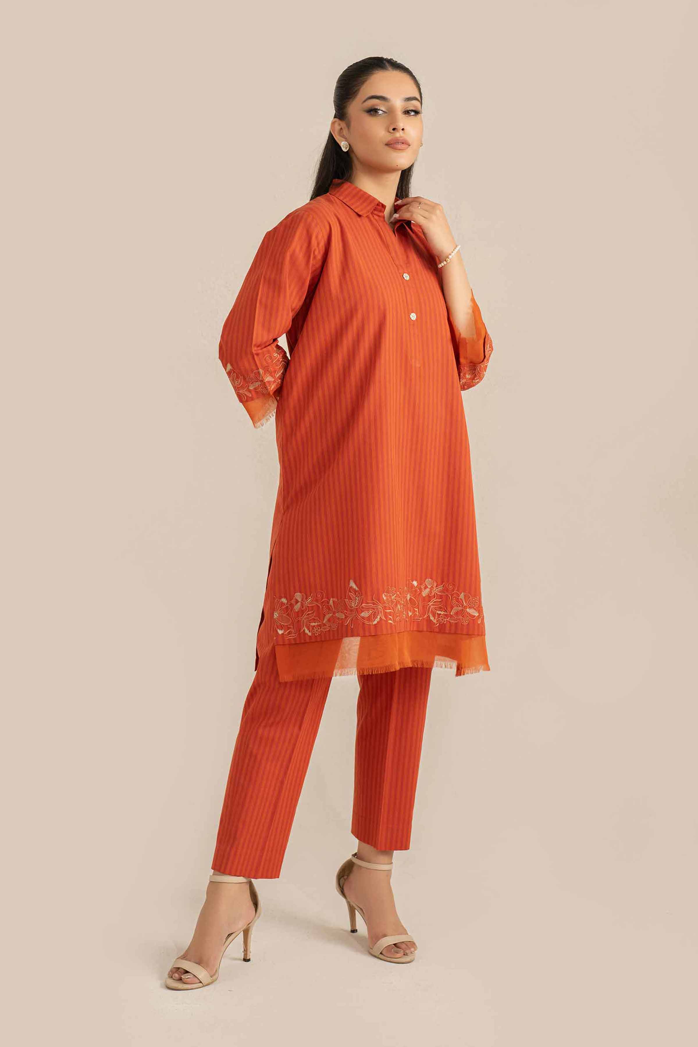 2 Piece - Embroidered Suit - KPS25-07