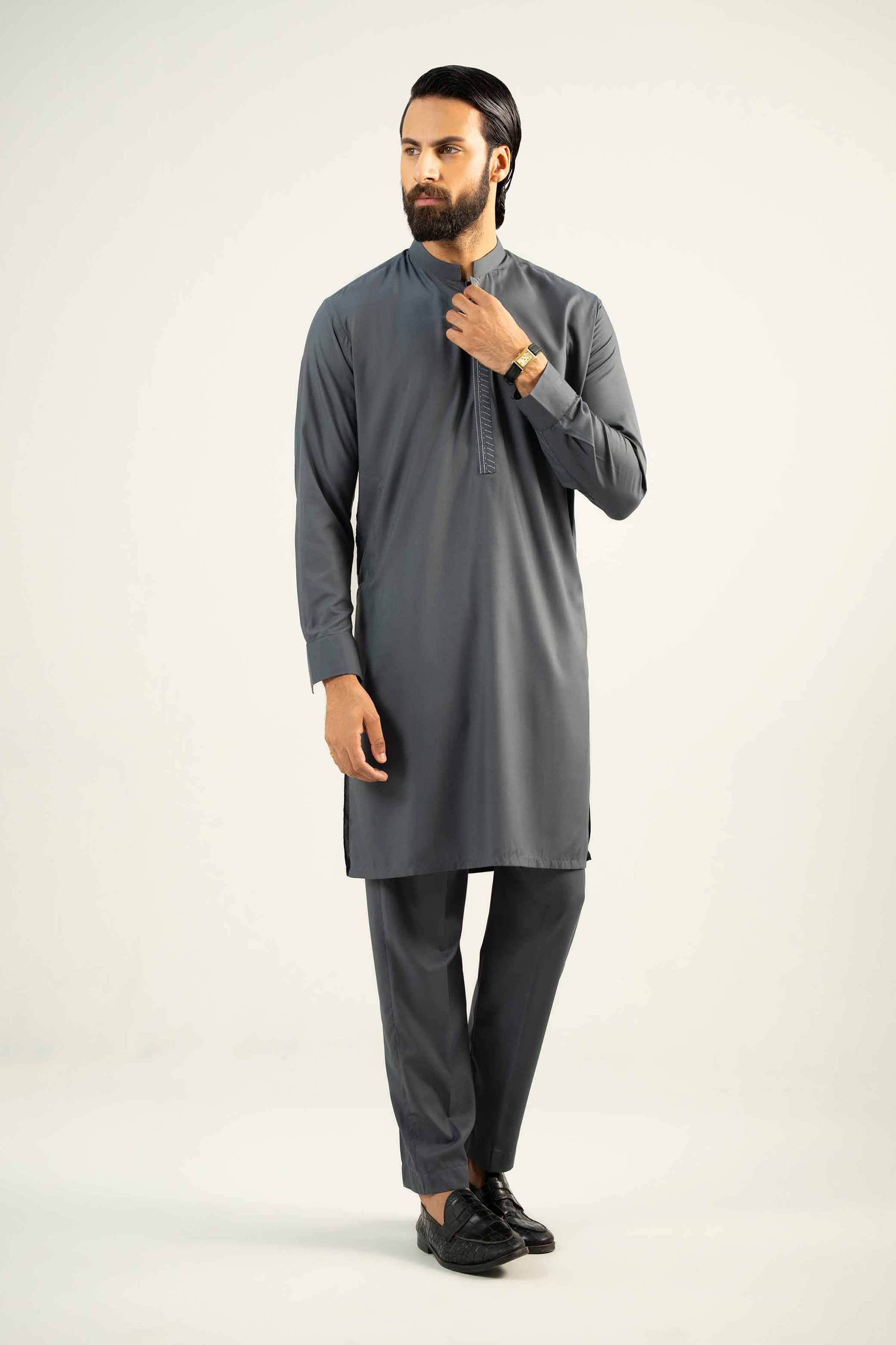 2 Piece - Embroidered Suit - NMST-SM25-5