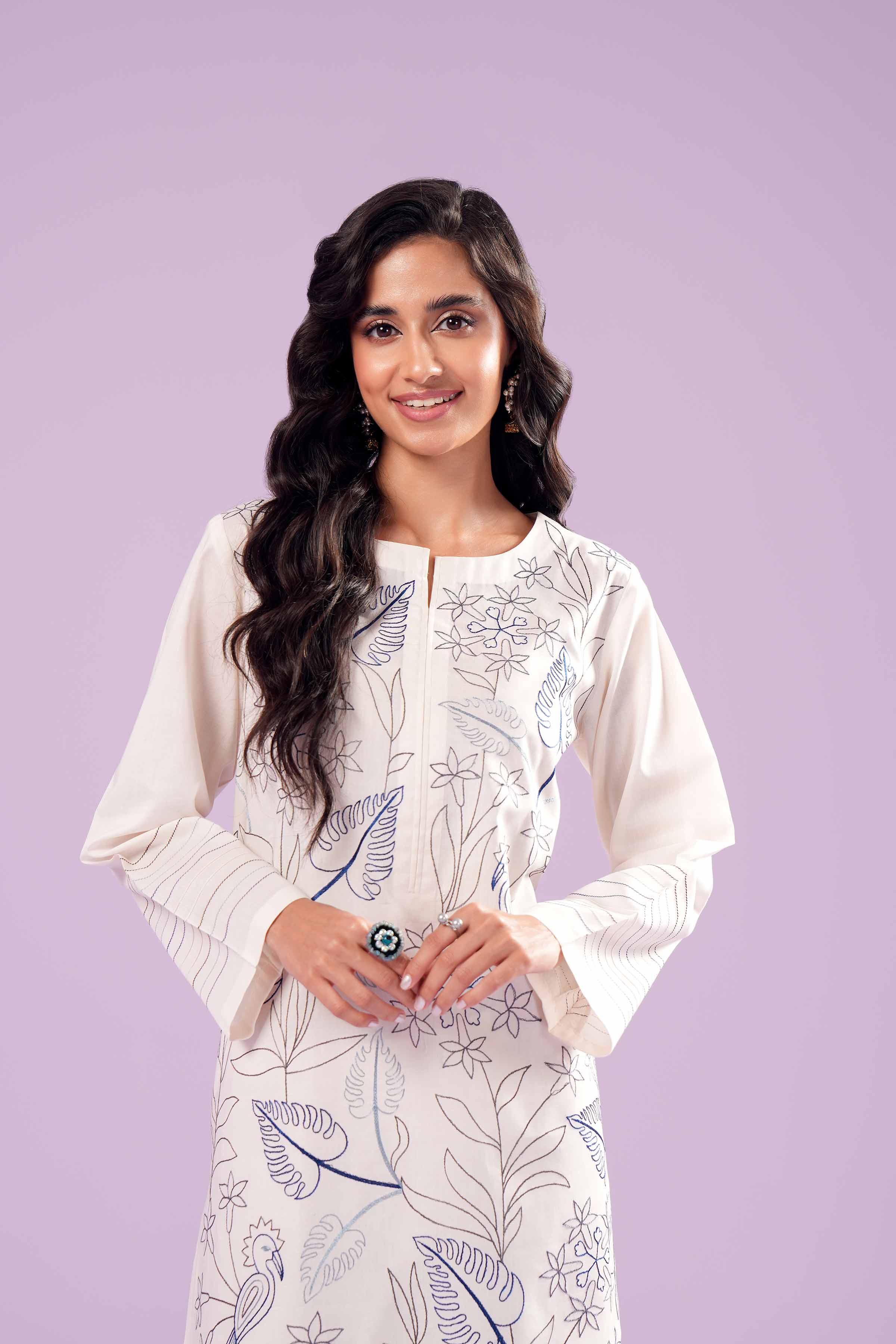 2 Piece - Embroidered Suit - PE24-11