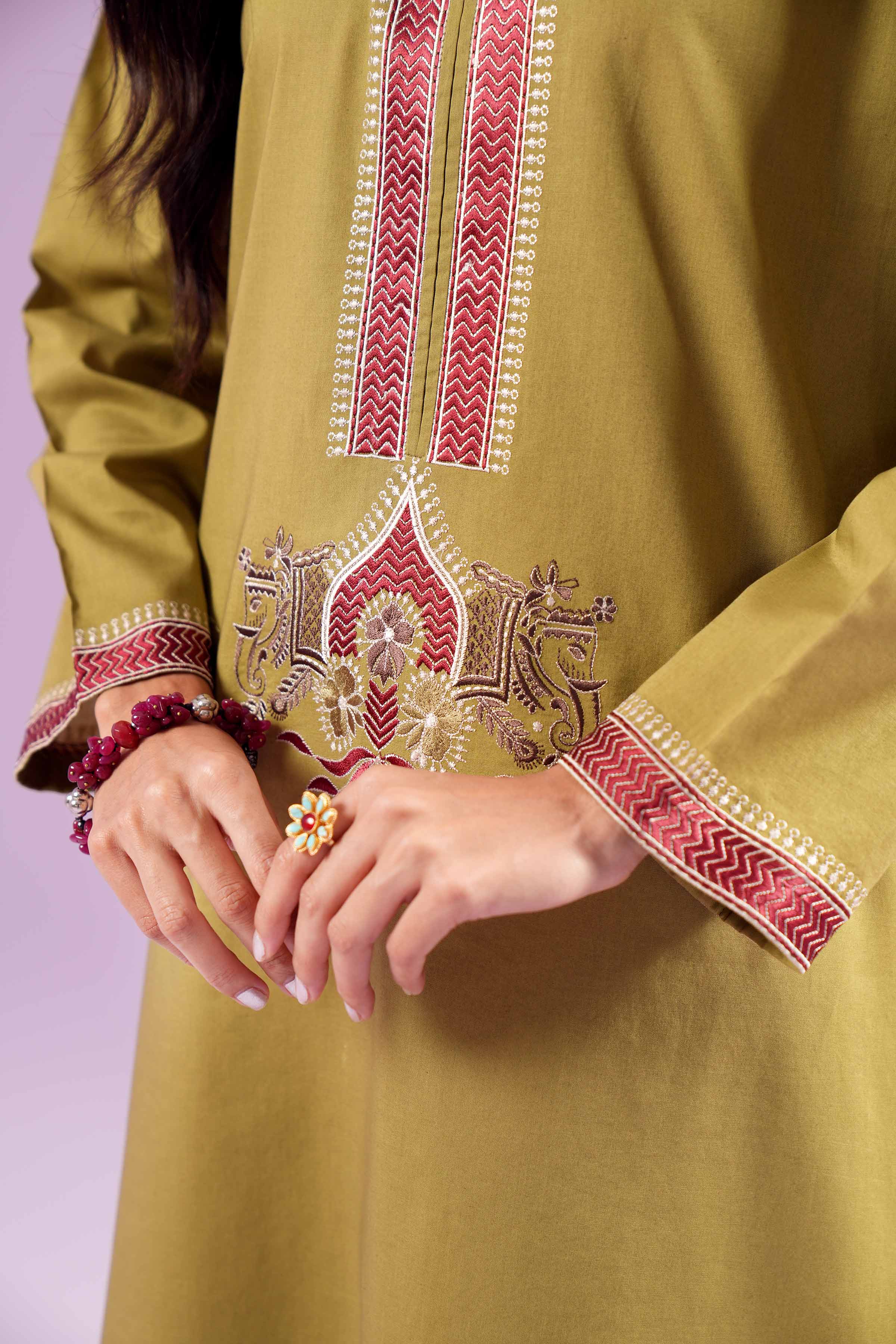 2 Piece - Embroidered Suit - PE24-135