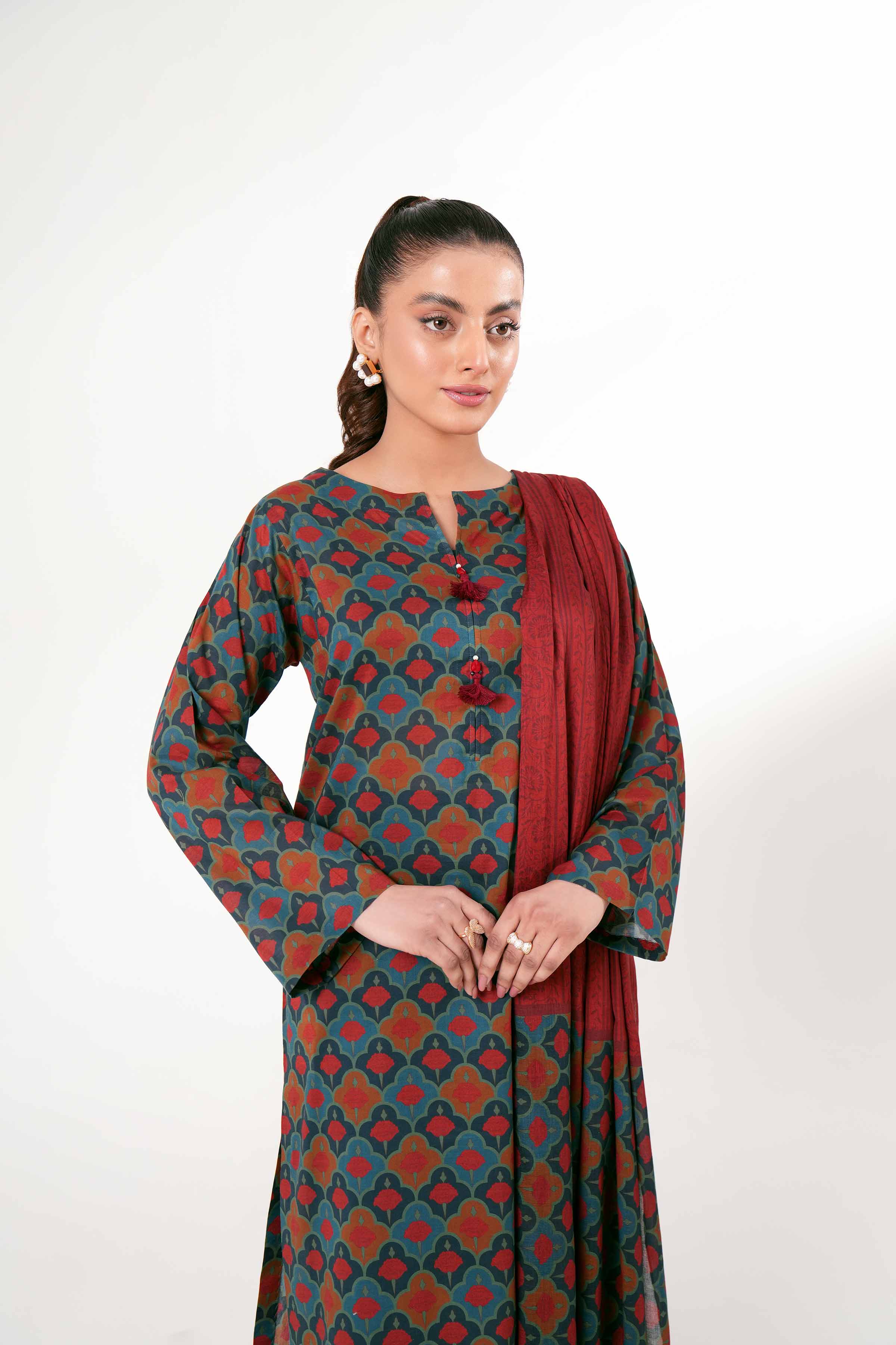 3 Piece - Printed Suit - PE24-245