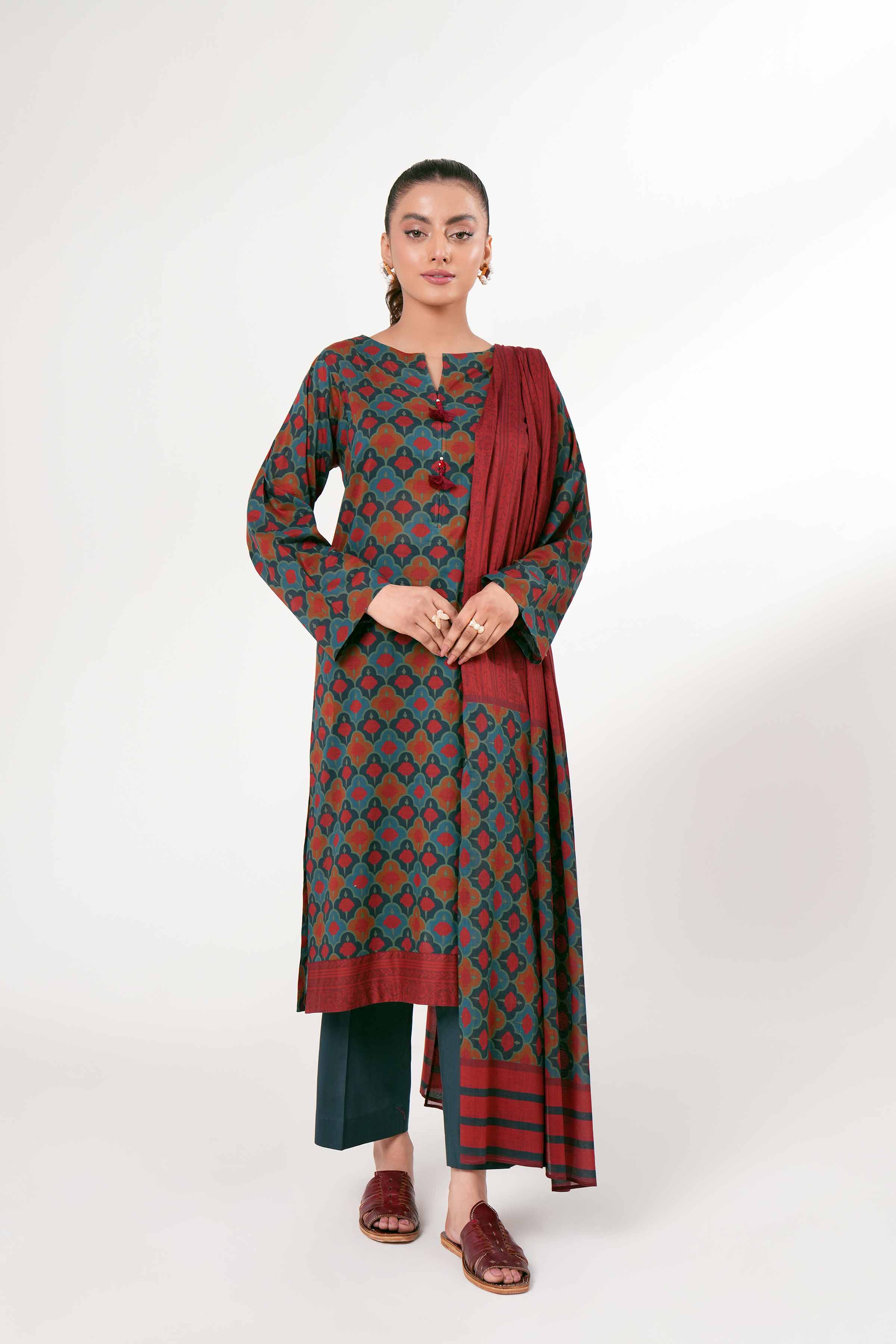 3 Piece - Printed Suit - PE24-245