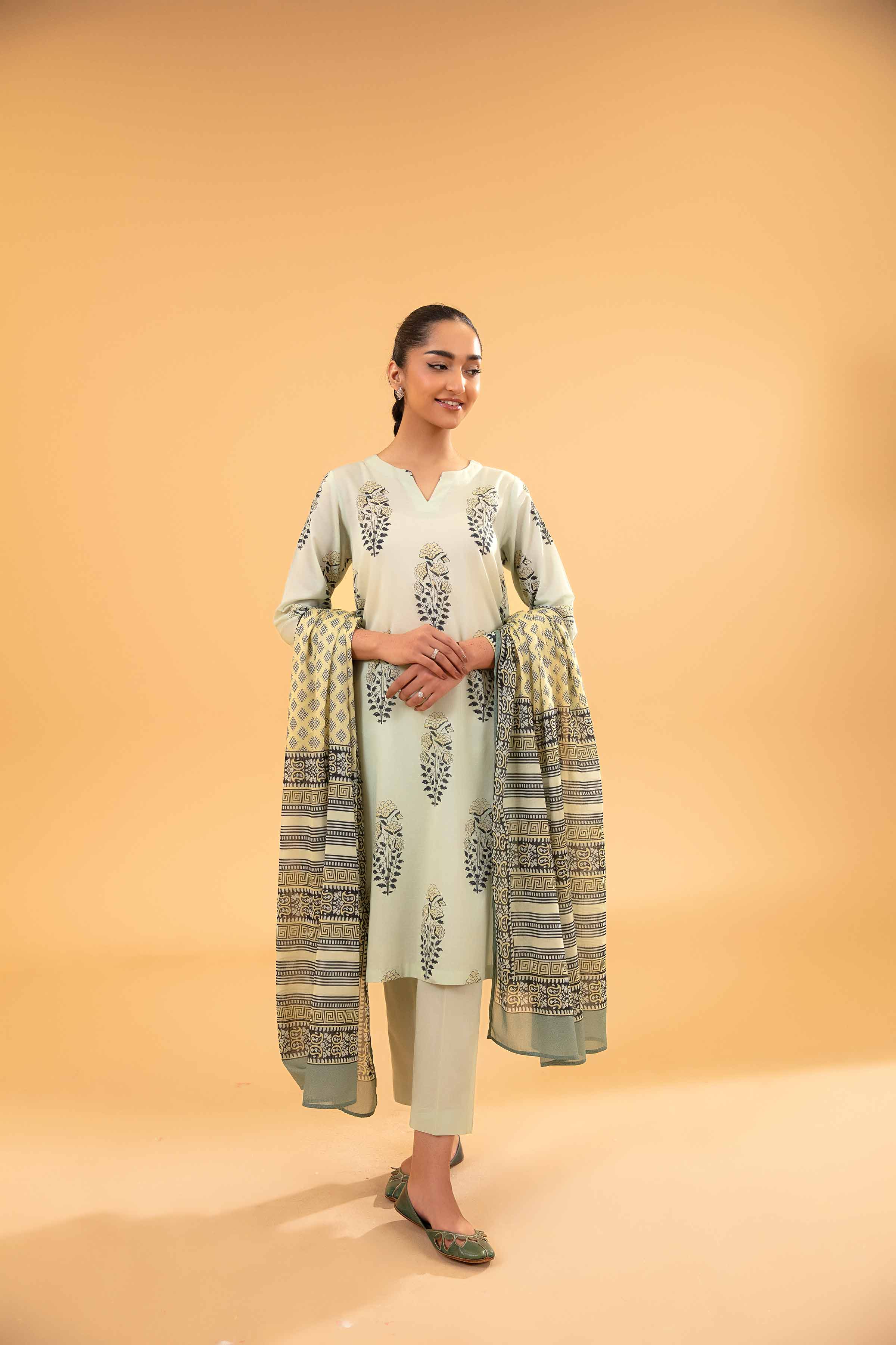 3 Piece - Printed Suit - PE24-251