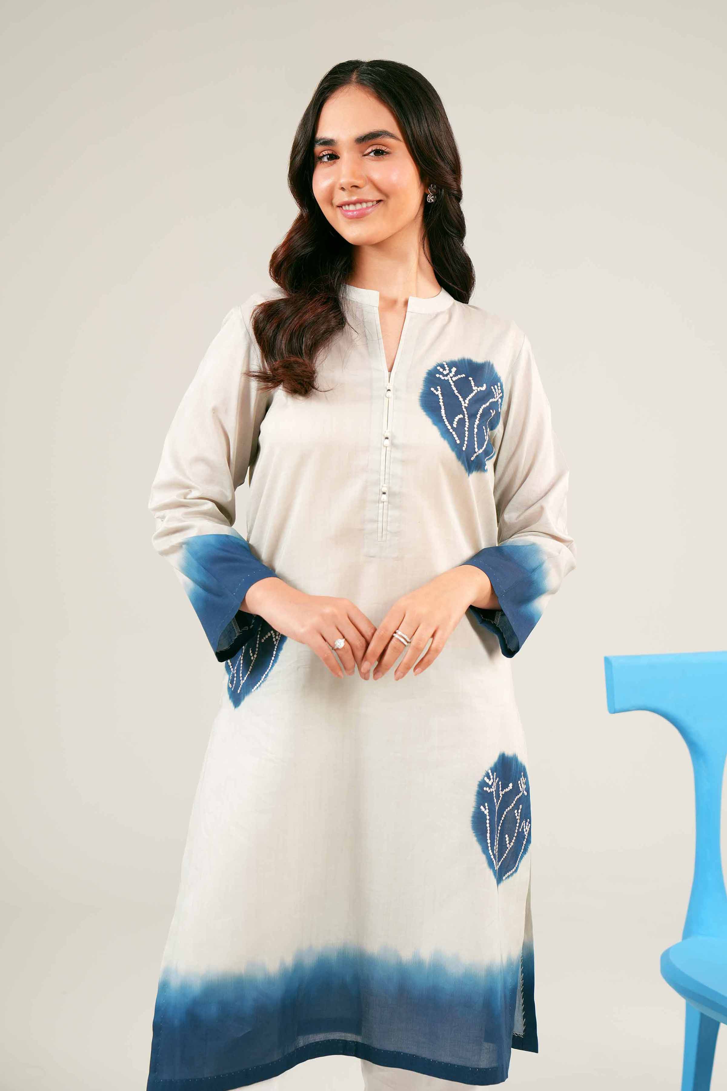 Printed Embroidered Shirt - PE24-274