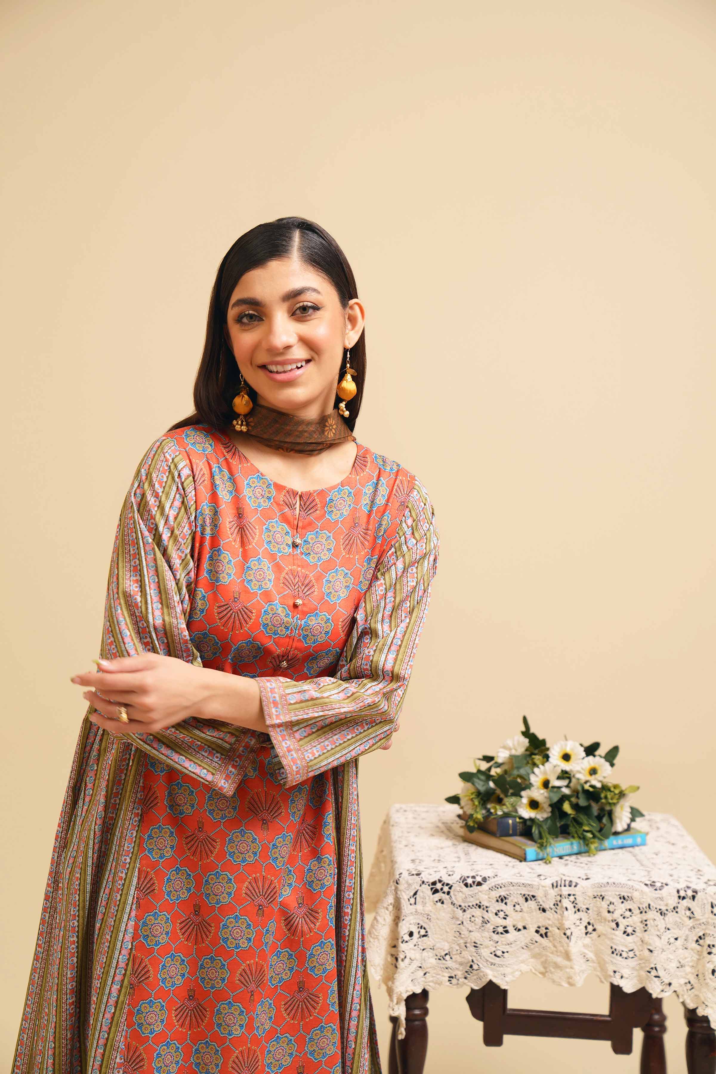 3 Piece - Printed Suit - PE24-276