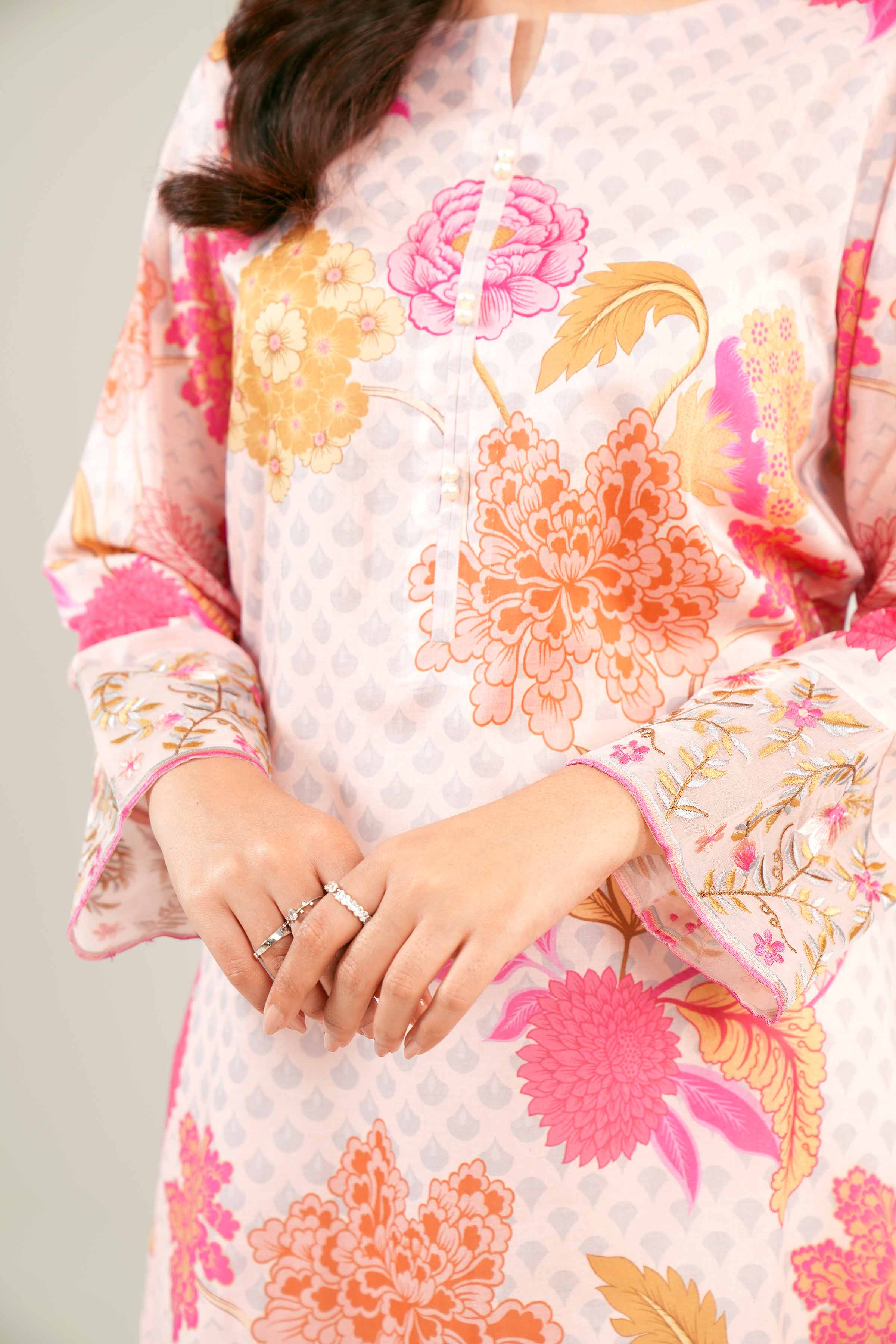 Printed Embroidered Shirt - PE24-287