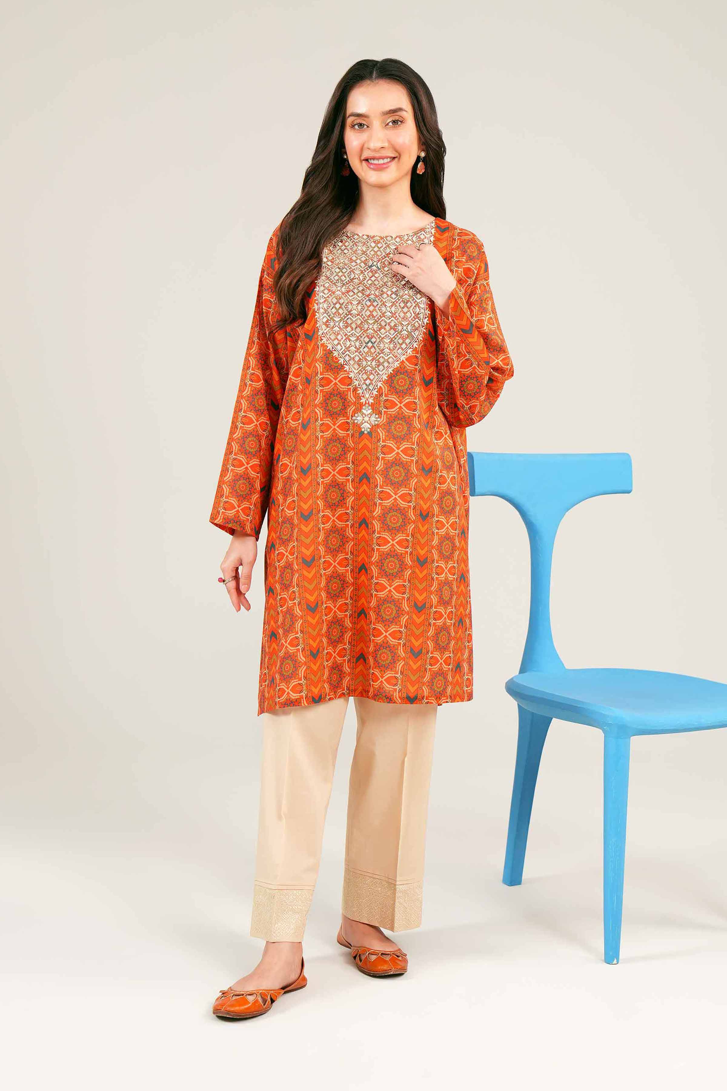 Printed Embroidered Shirt - PE24-329