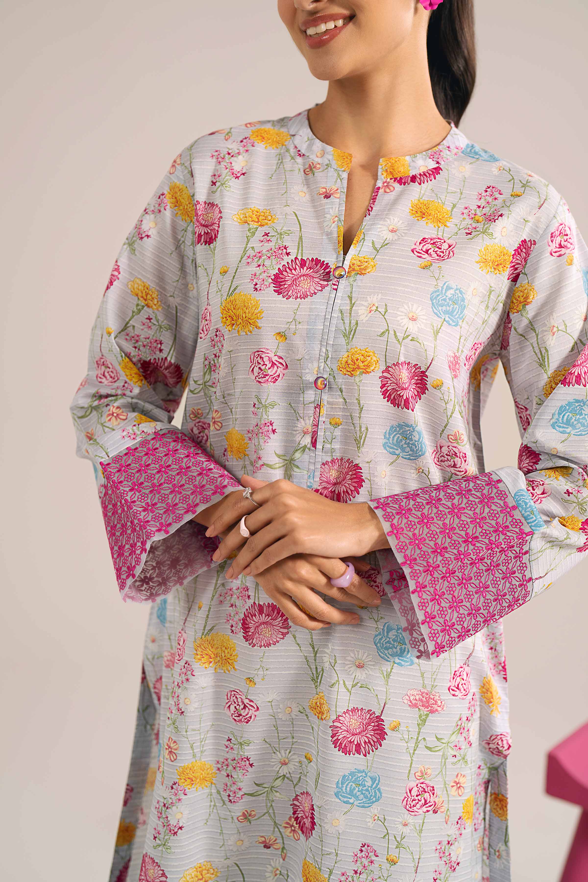 Printed Embroidered Shirt - PE24-337