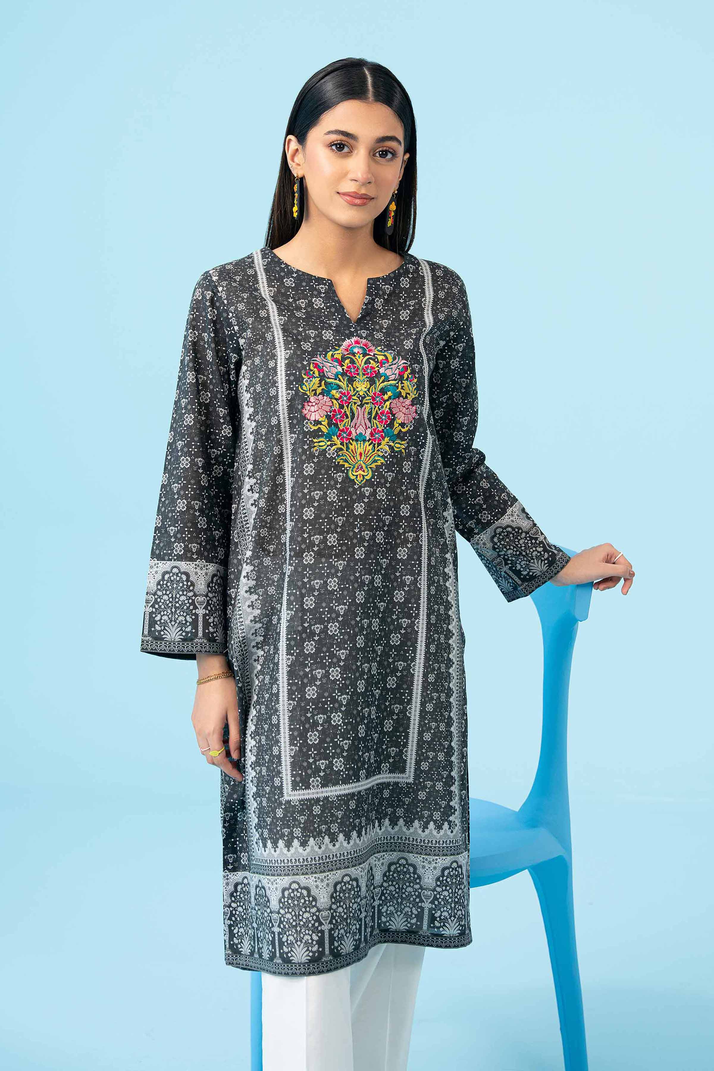 Printed Embroidered Shirt - PE24-358