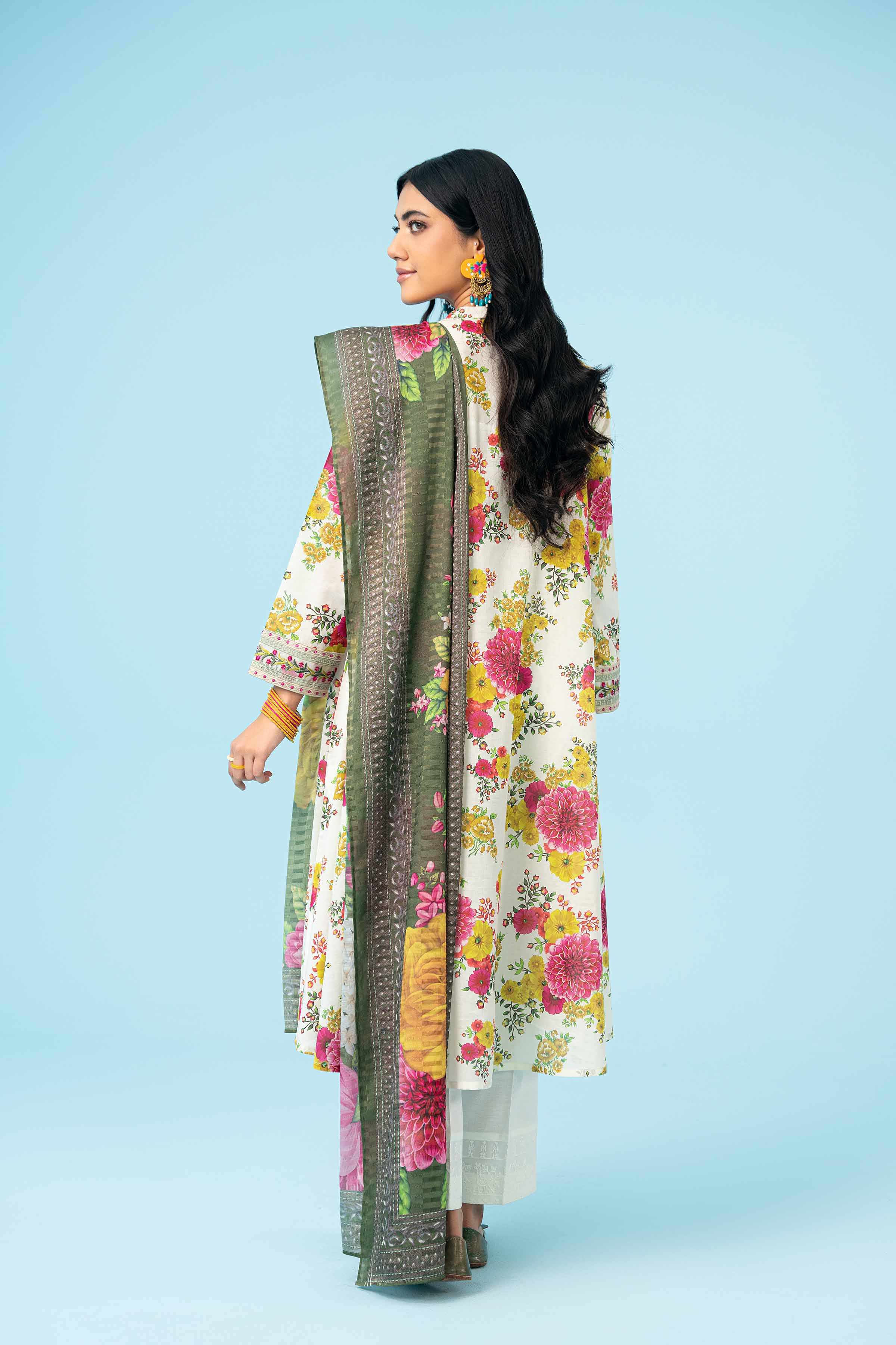 2 Piece - Printed Embroidered Suit - PE24-384