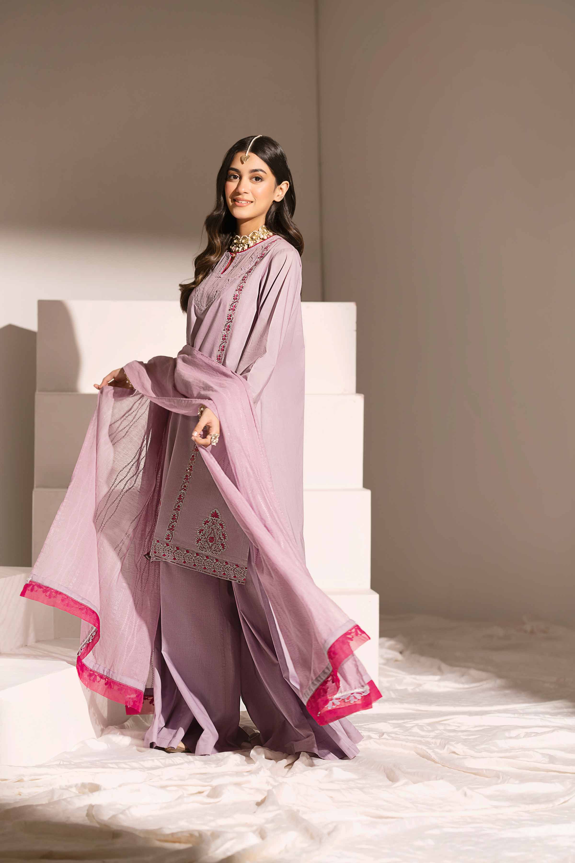 3 Piece - Embroidered Suit - PE25-125 for Women - Pret Collection | Nishat | Shop Online