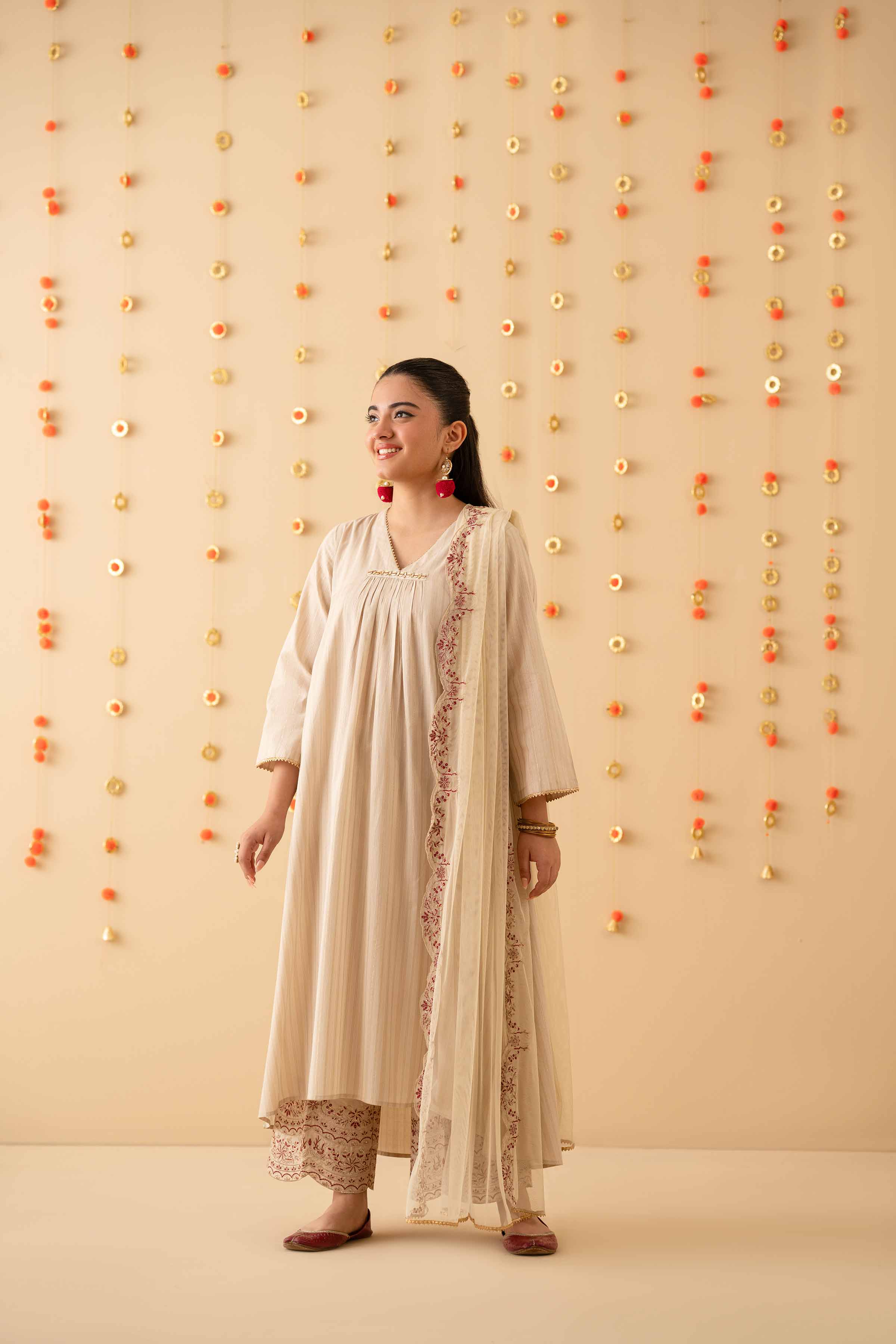 3 Piece - Embroidered Suit - PE25-135