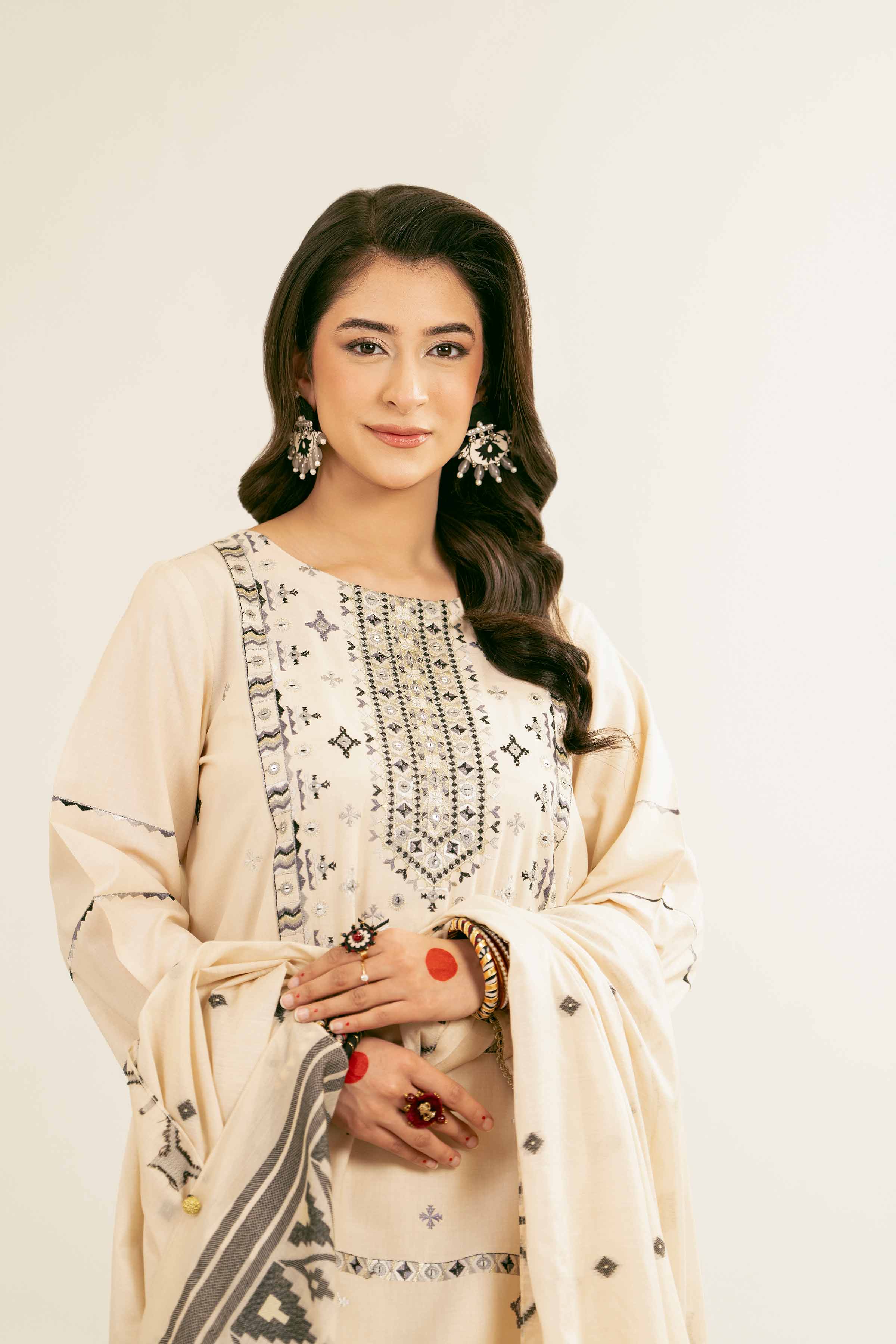3 Piece - Embroidered Suit - PE25-141
