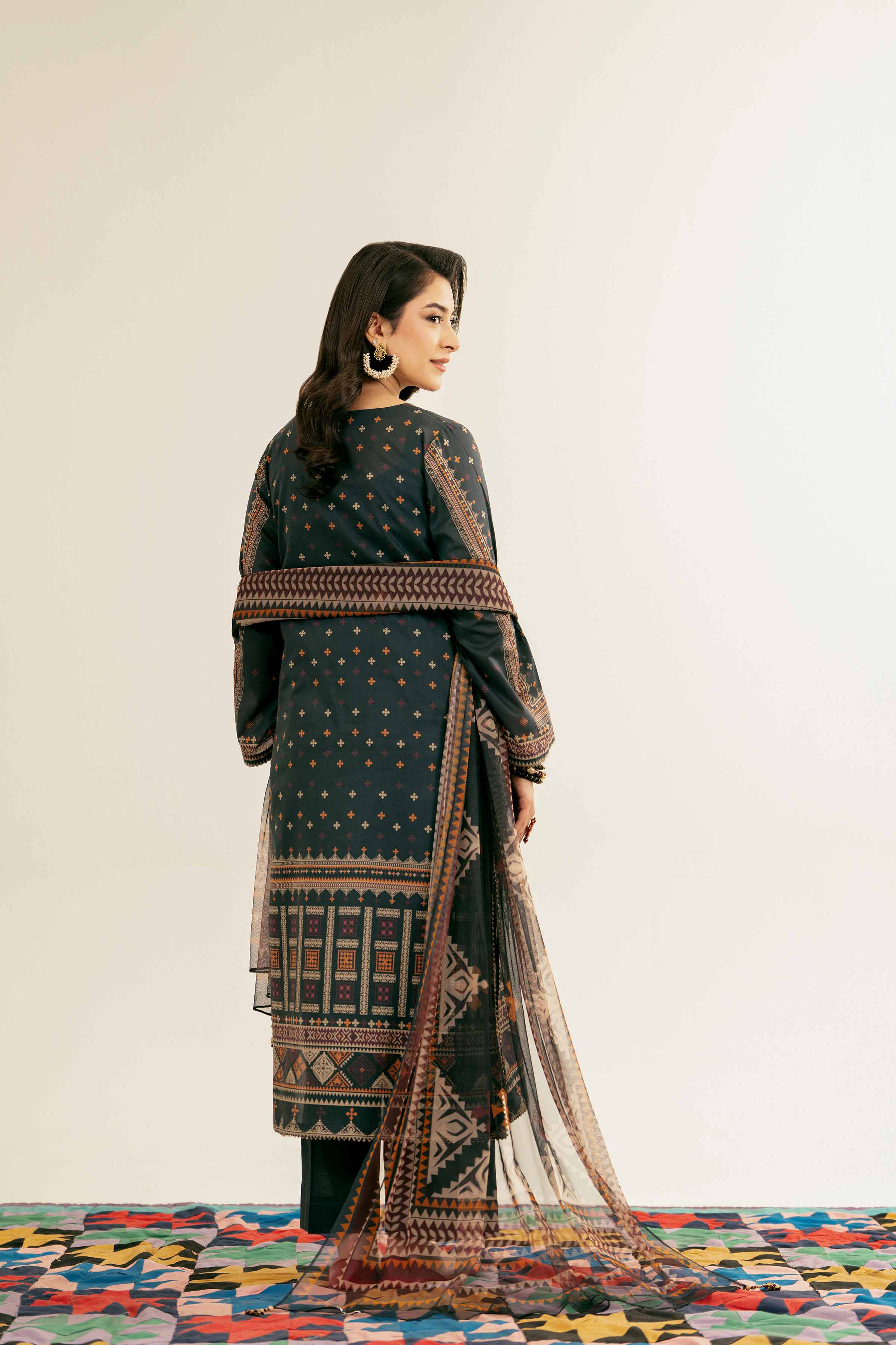 3 Piece - Printed Suit - PE25-164