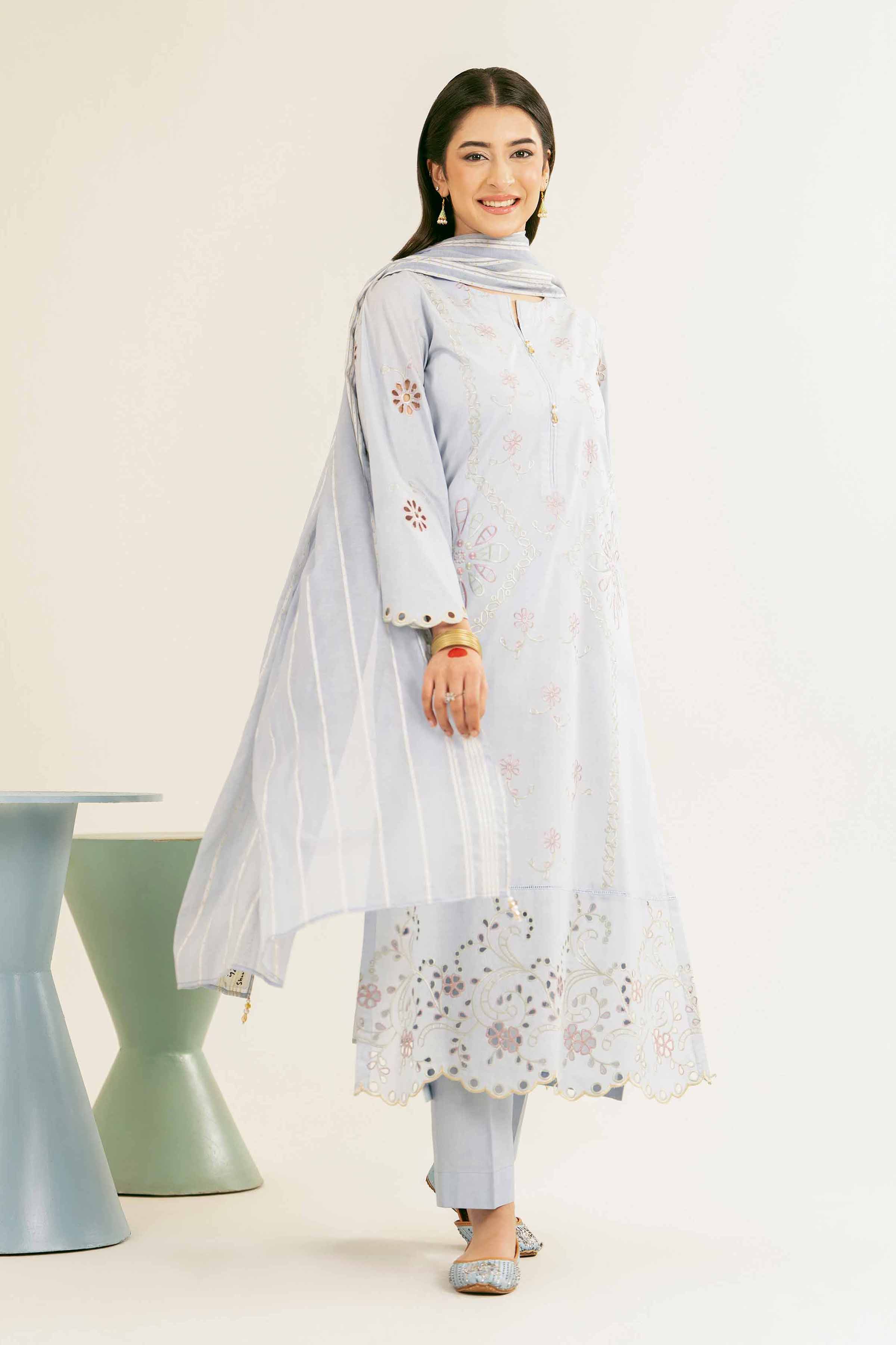 3 Piece - Embroidered Suit - PE25-166