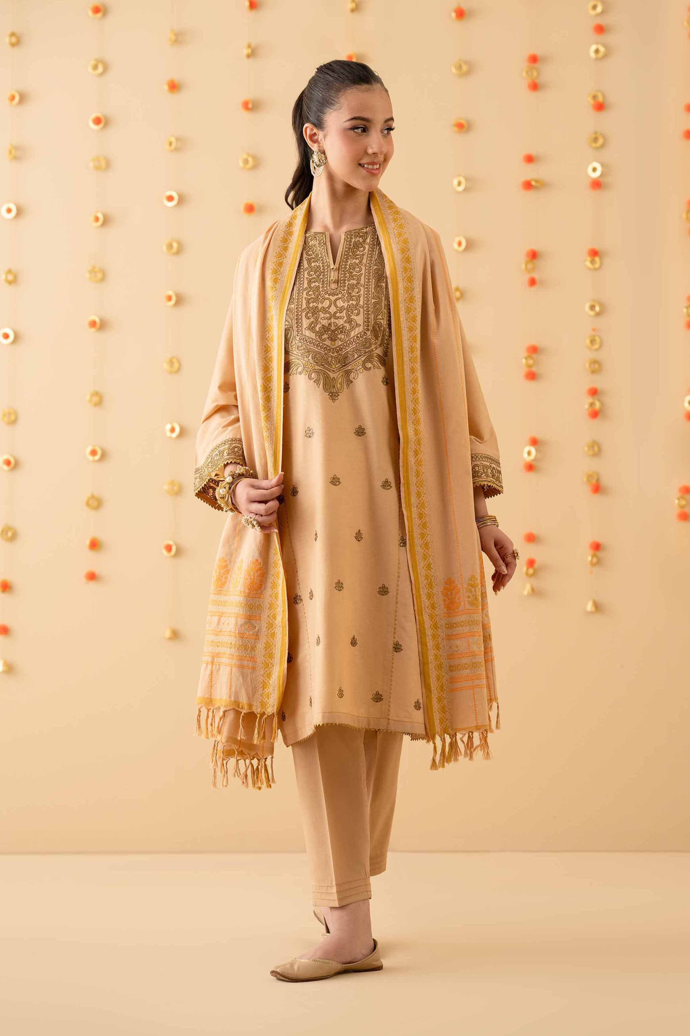 3 Piece - Embroidered Suit - PE25-184 For Women - Pret Collection | Nishat | Shop Online