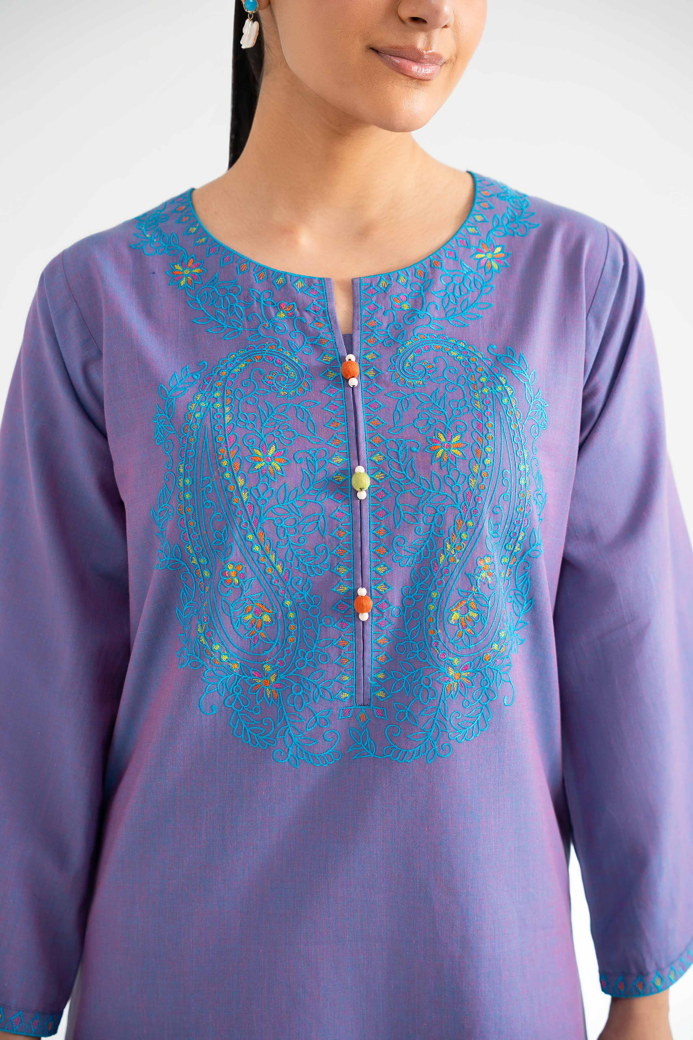 2 Piece - Embroidered Suit - PE25-204