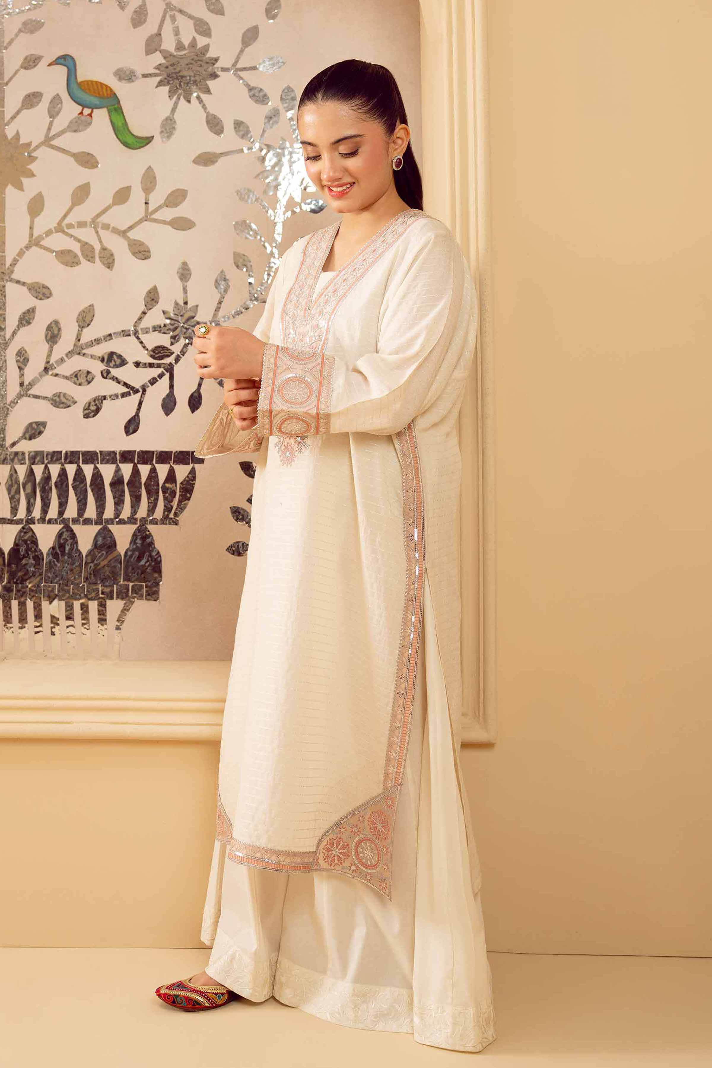 Embroidered Shirt - PE25-207 for Women - Pret Collection | Nishat | Shop Online