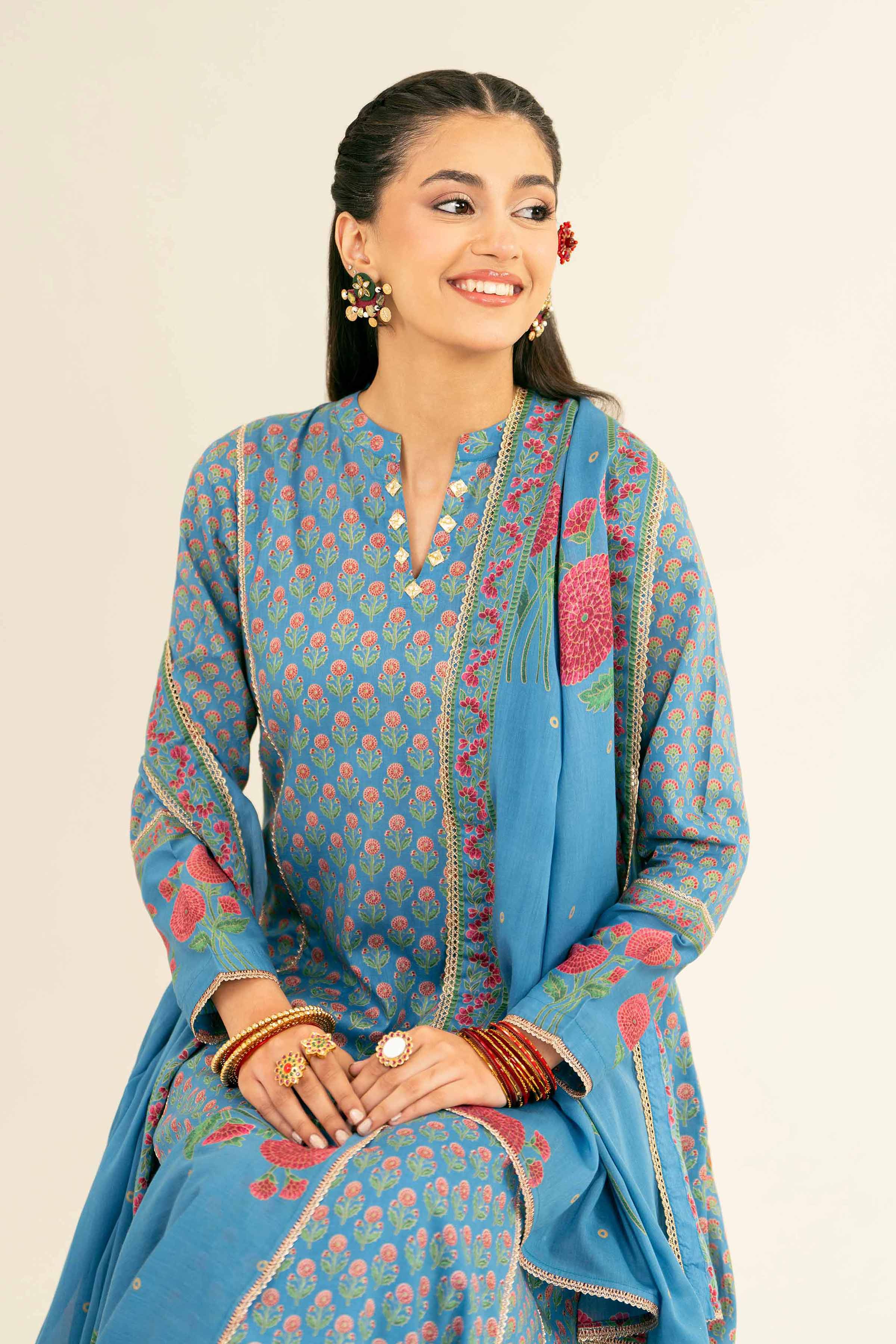 3 Piece - Printed Suit - PE25-208