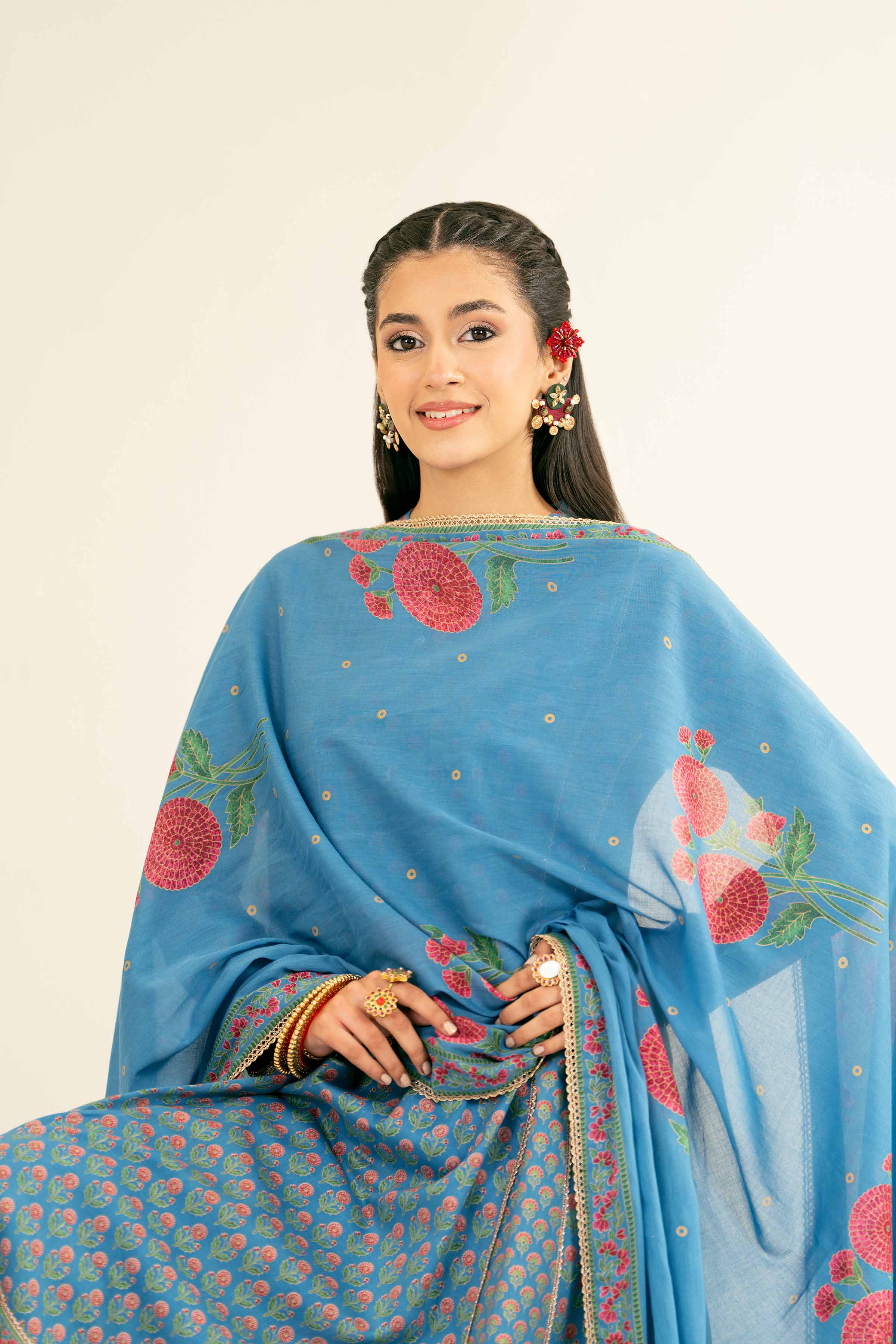 3 Piece - Printed Suit - PE25-208