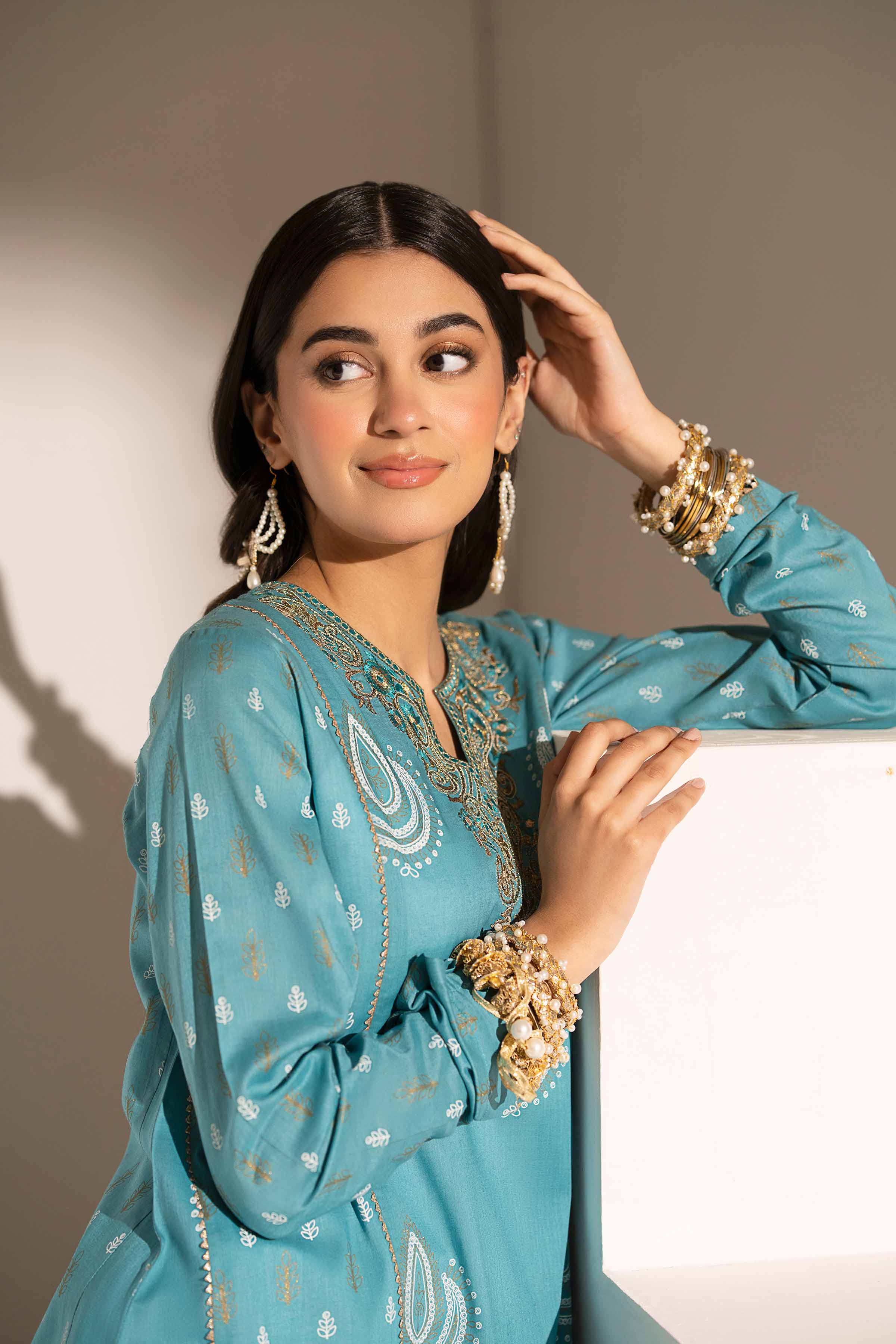 Printed Embroidered Shirt - PE25-211