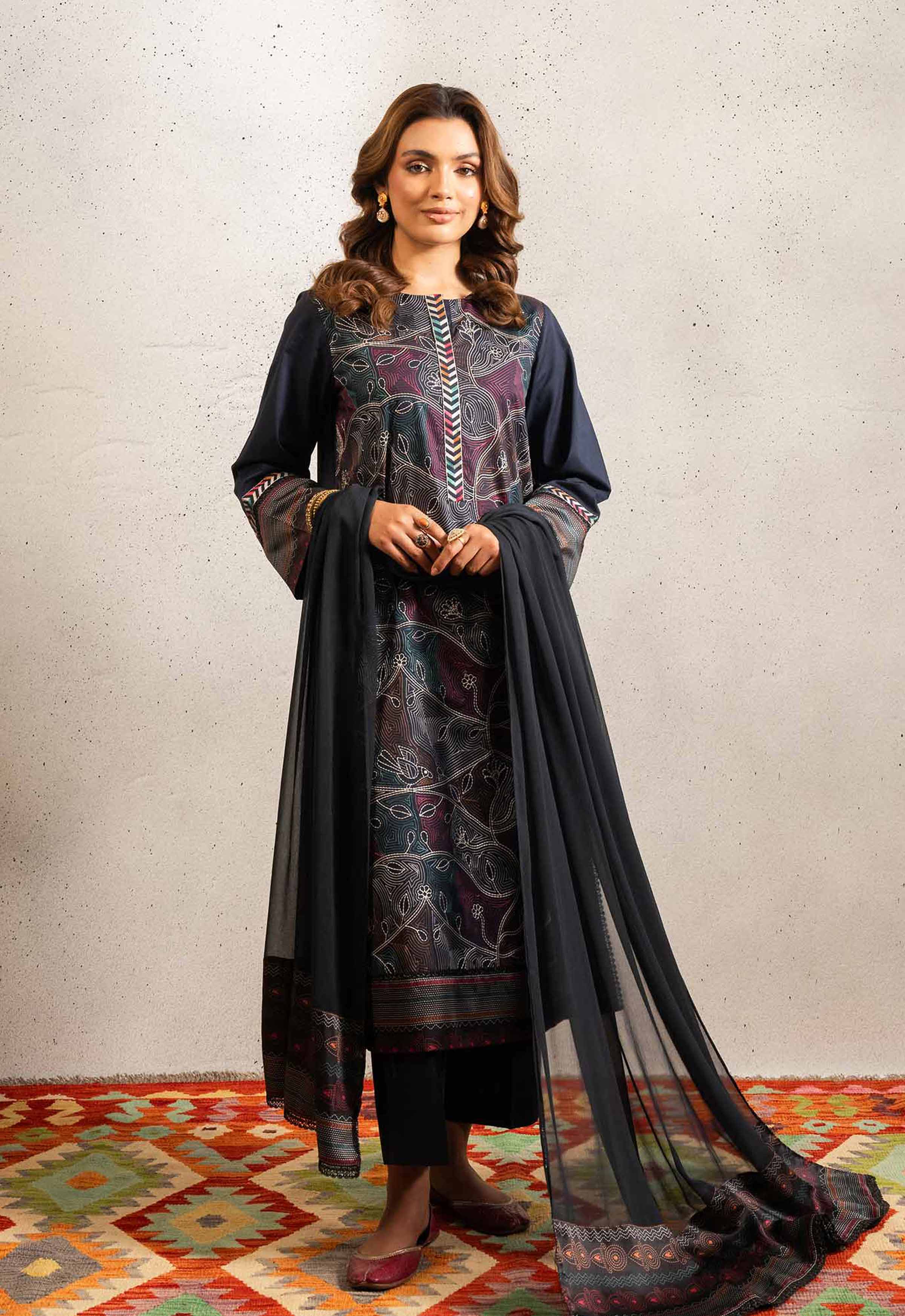 3 Piece - Printed Suit - PE25-240