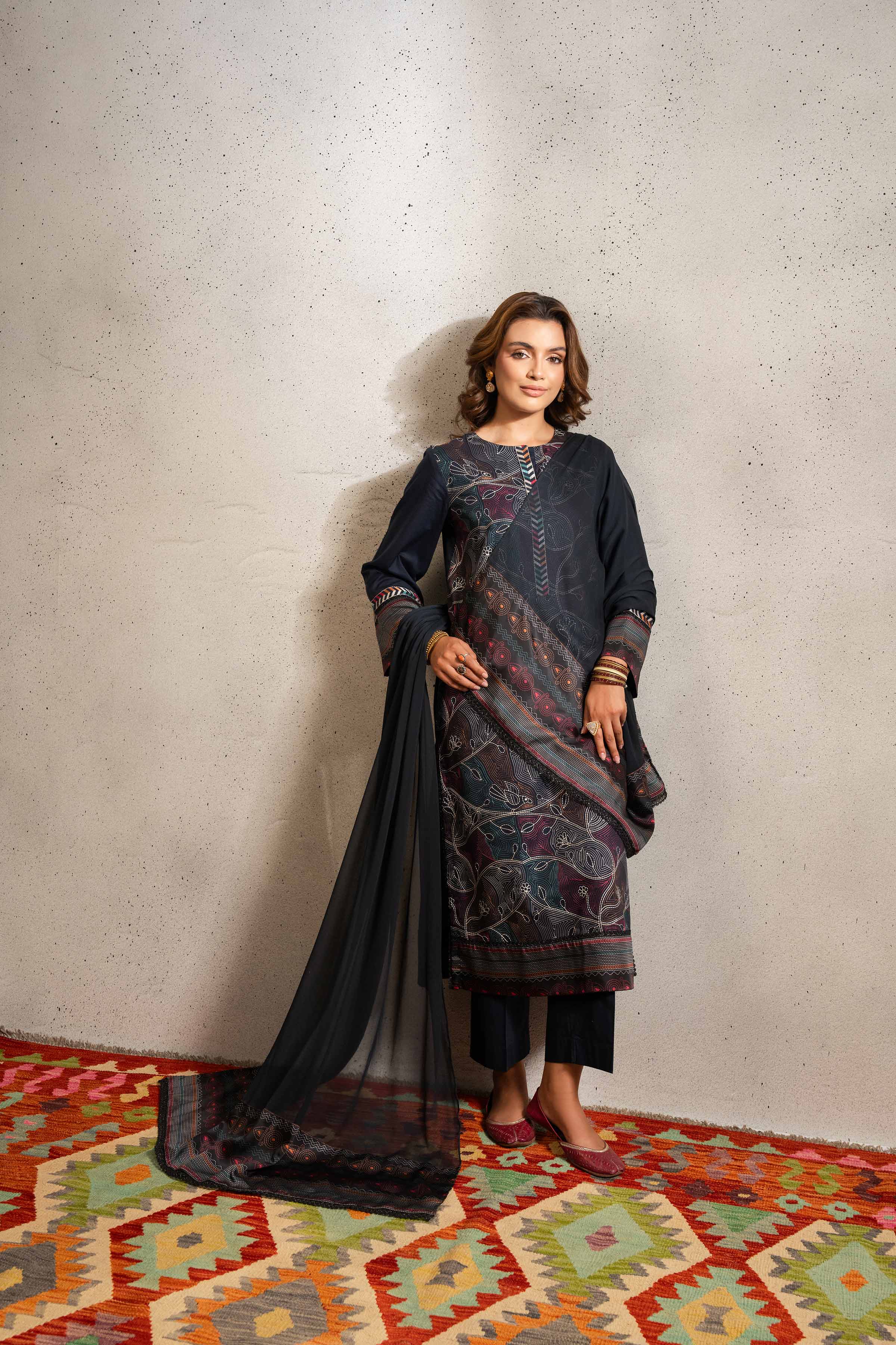 3 Piece - Printed Suit - PE25-240