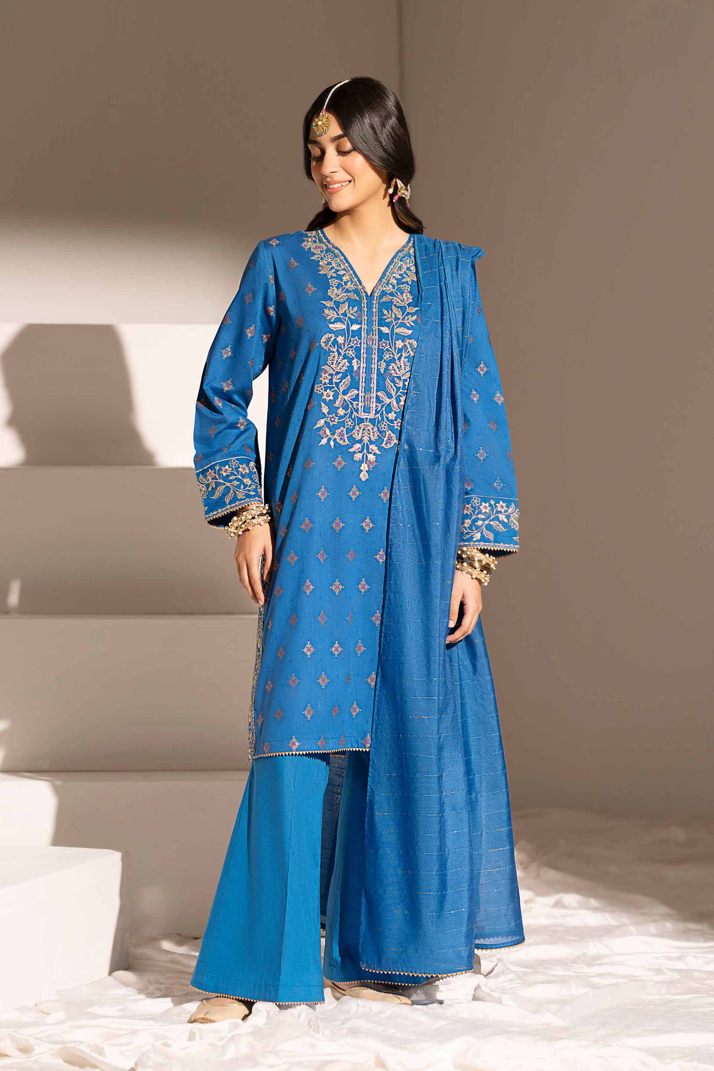 3 Piece - Embroidered Suit - PE25-241