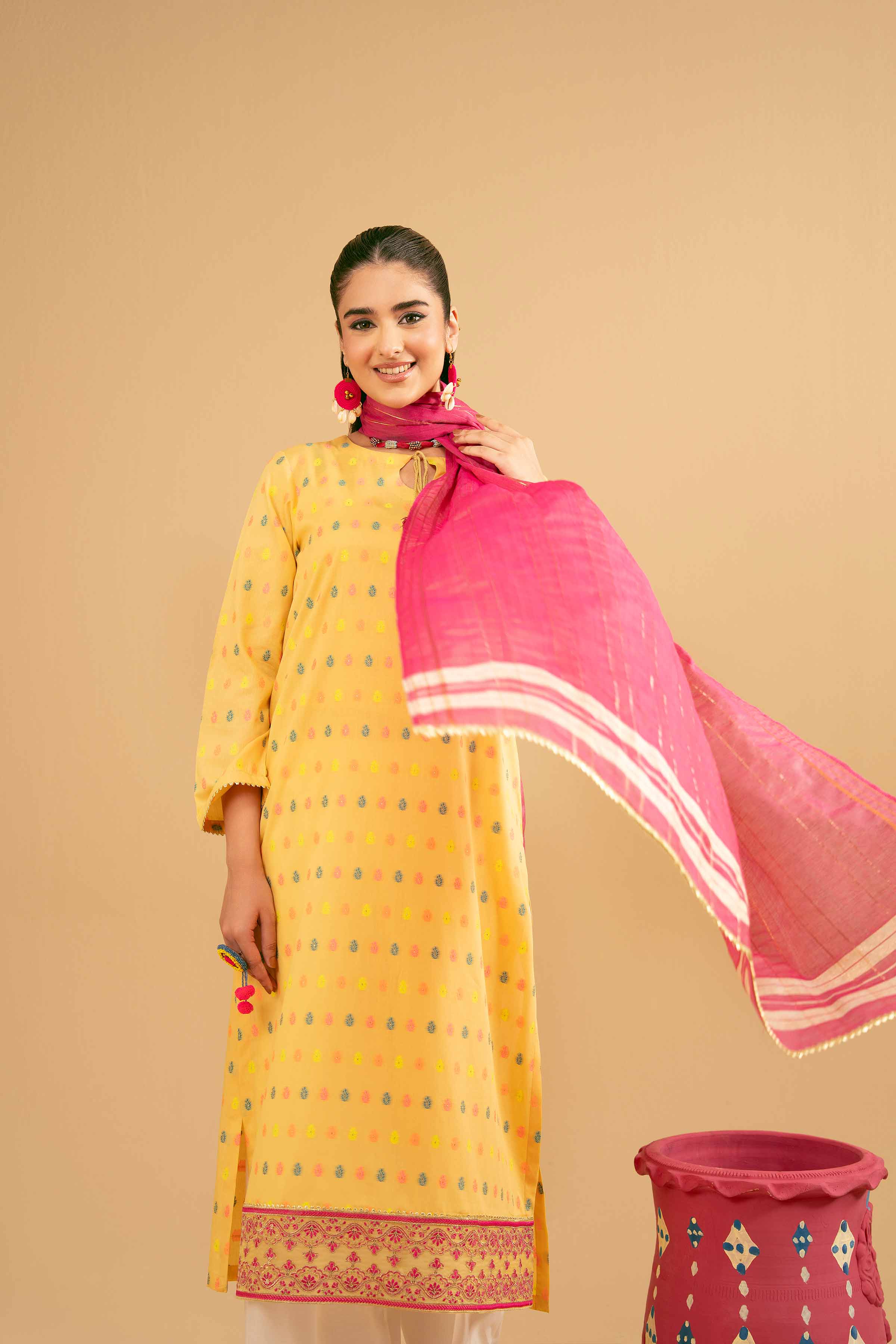 2 Piece - Embroidered Suit - PE25-245