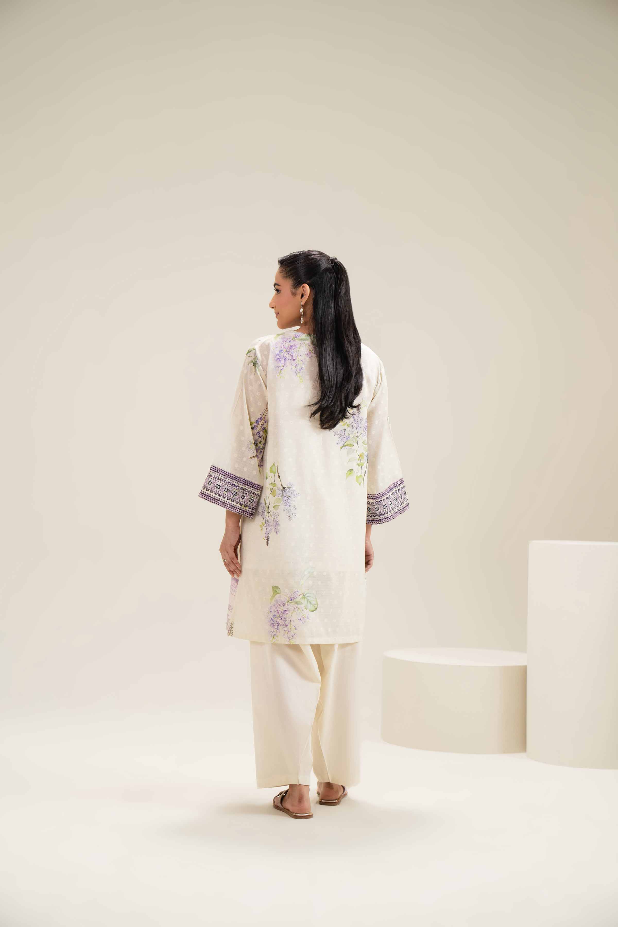 2 Piece - Printed Embroidered Suit - PE25-254