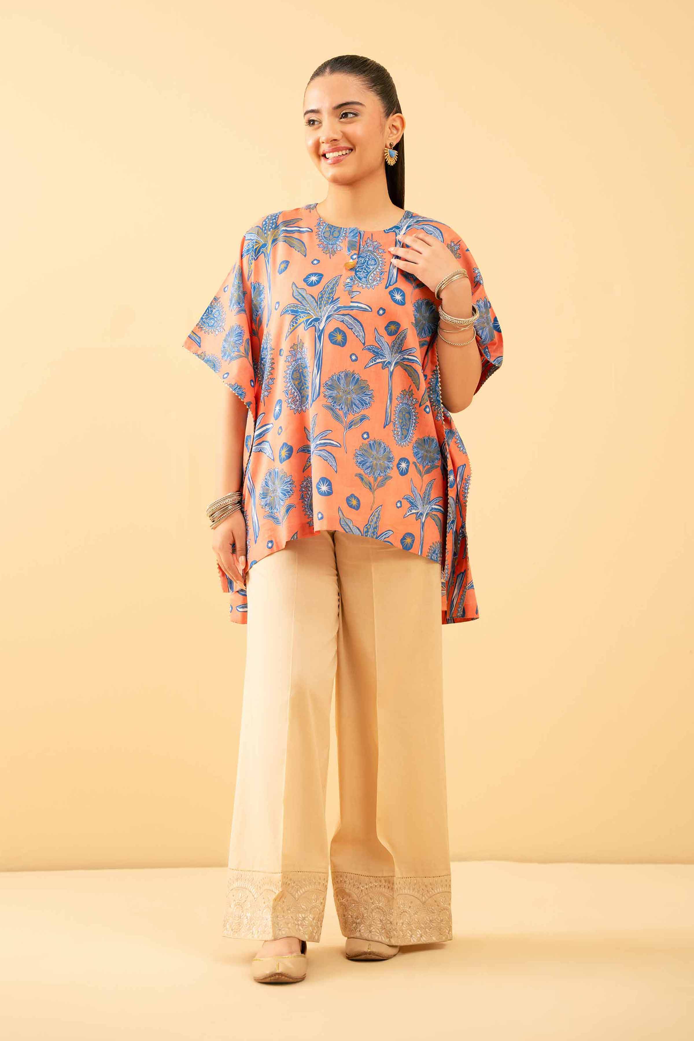 Printed Kaftan - PE25-269 for Women - Pret Collection | Nishat | Shop Online