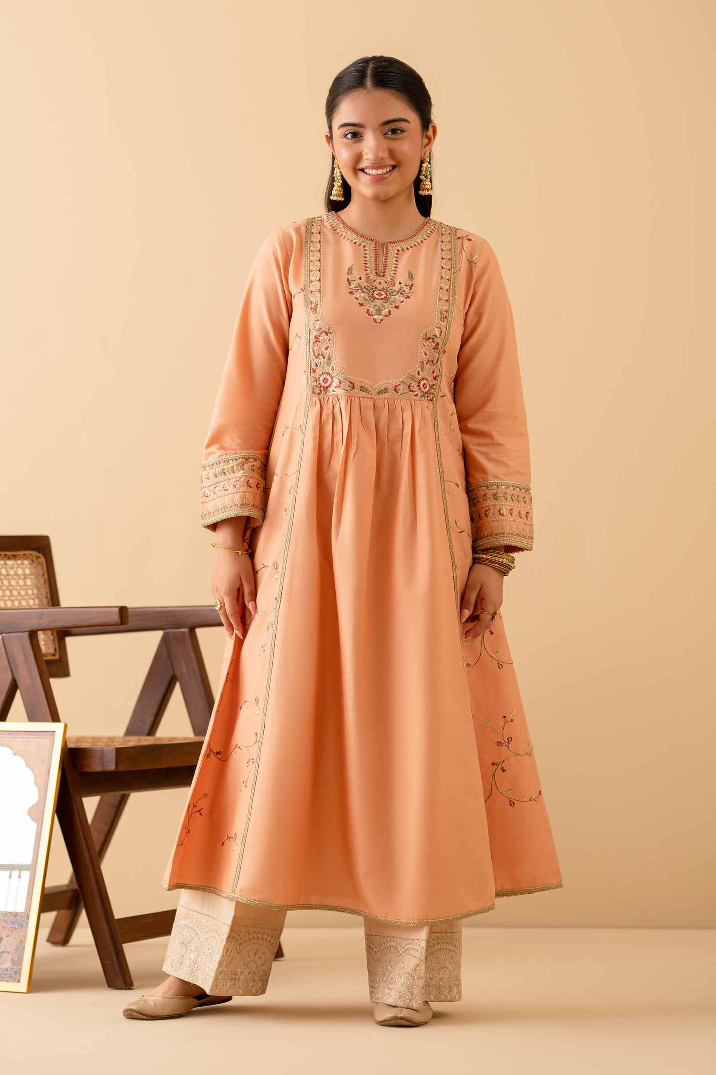 Embroidered Shirt - PE25-278 for Women - Pret Collection | Nishat | Shop Online