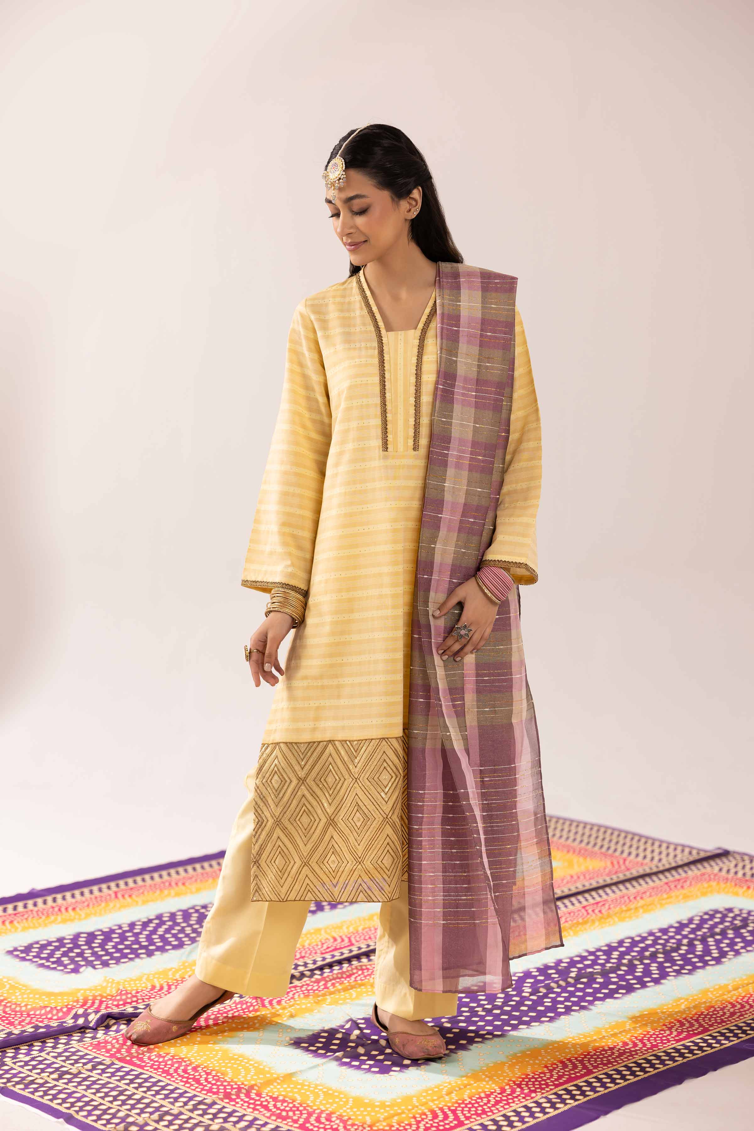 3 Piece - Embroidered Suit - PE25-317