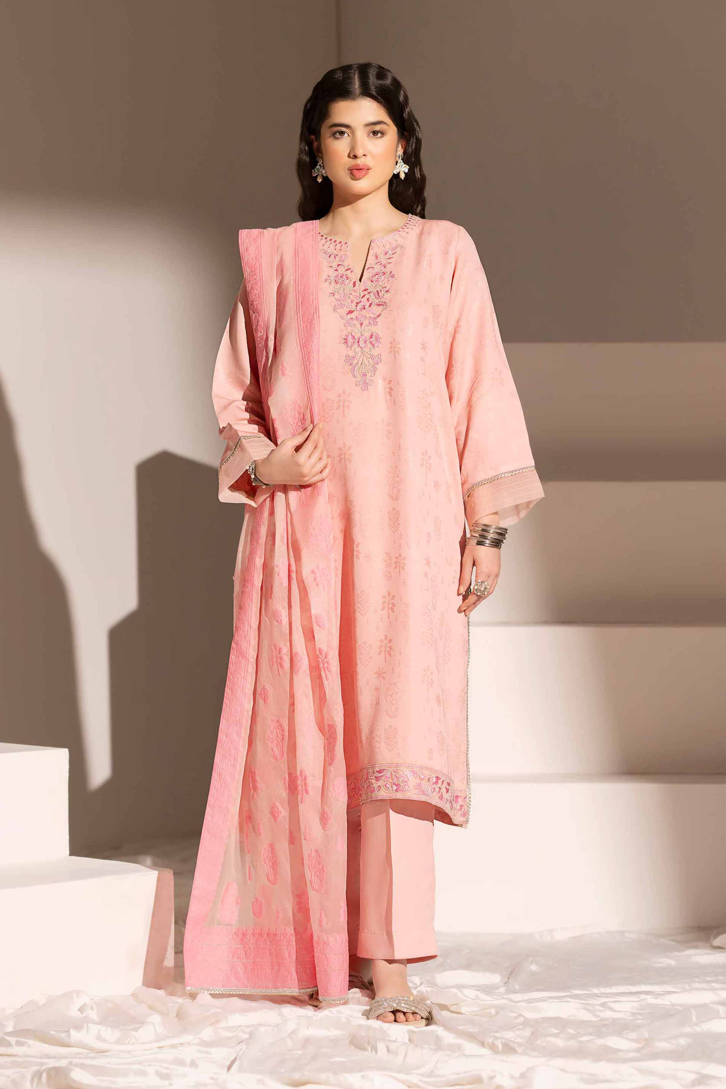 3 Piece - Embroidered Suit - PE25-342