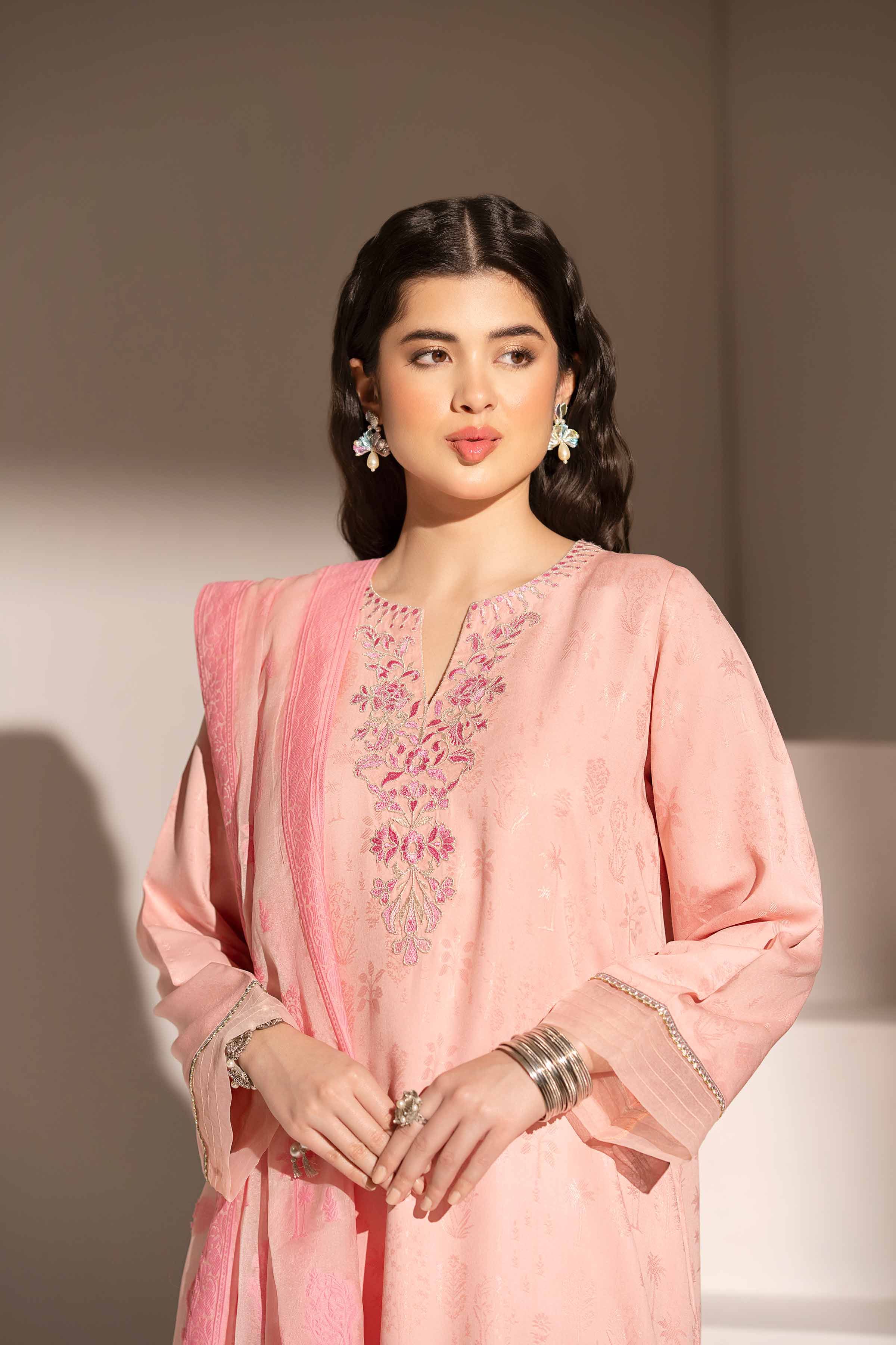 3 Piece - Embroidered Suit - PE25-342