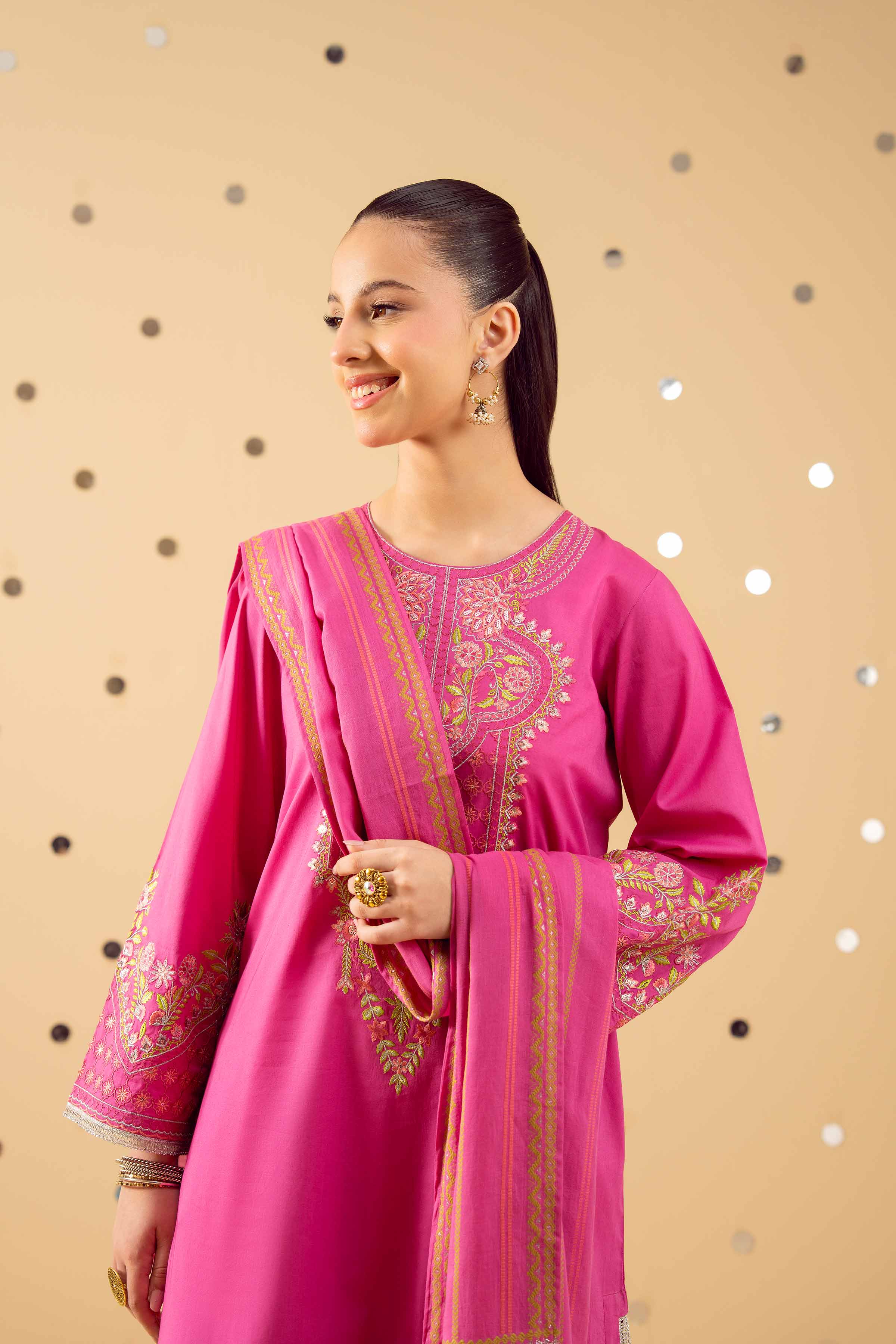 3 Piece - Embroidered Suit - PE25-371 for Women - Pret Collection | Nishat | Shop Online