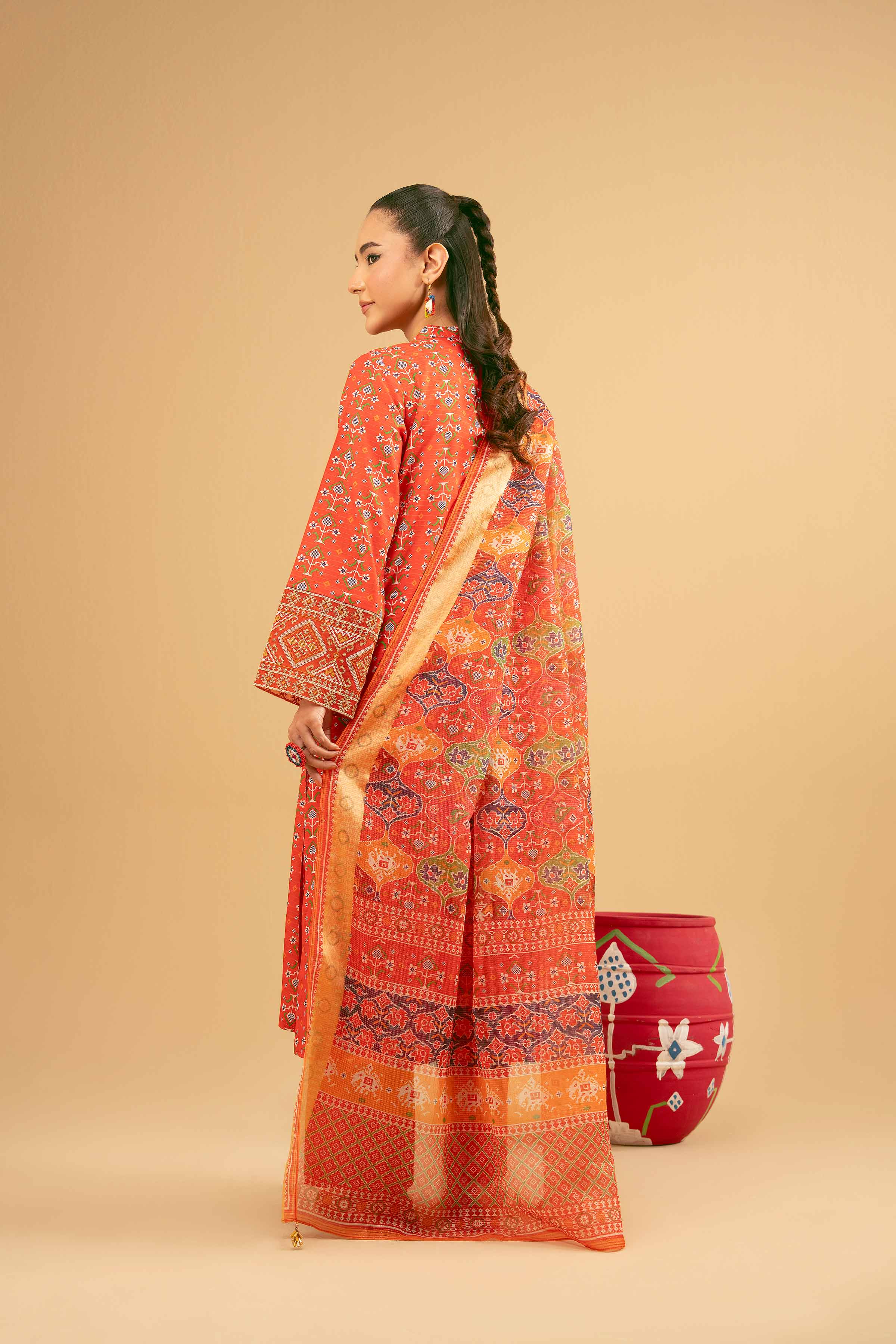 3 Piece - Printed Embroidered Suit - PE25-375 for Women - Pret Collection | Nishat | Shop Online