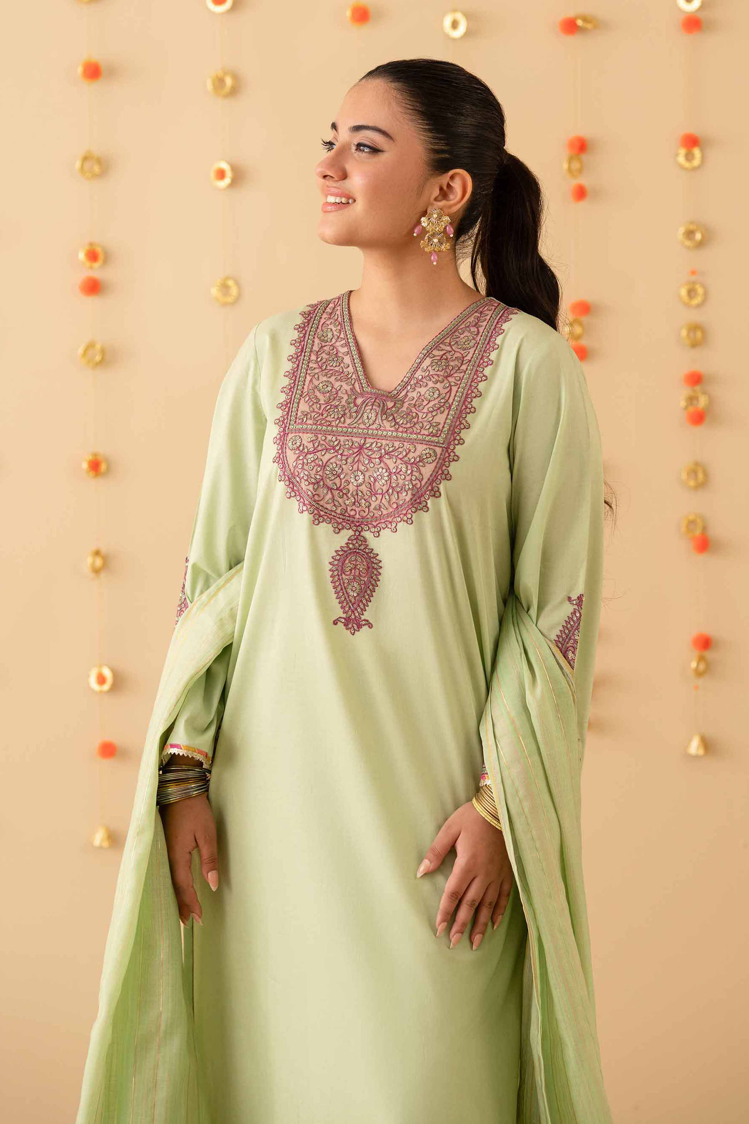 2 Piece - Embroidered Suit - PE25-383 for Women - Pret Collection | Nishat | Shop Online