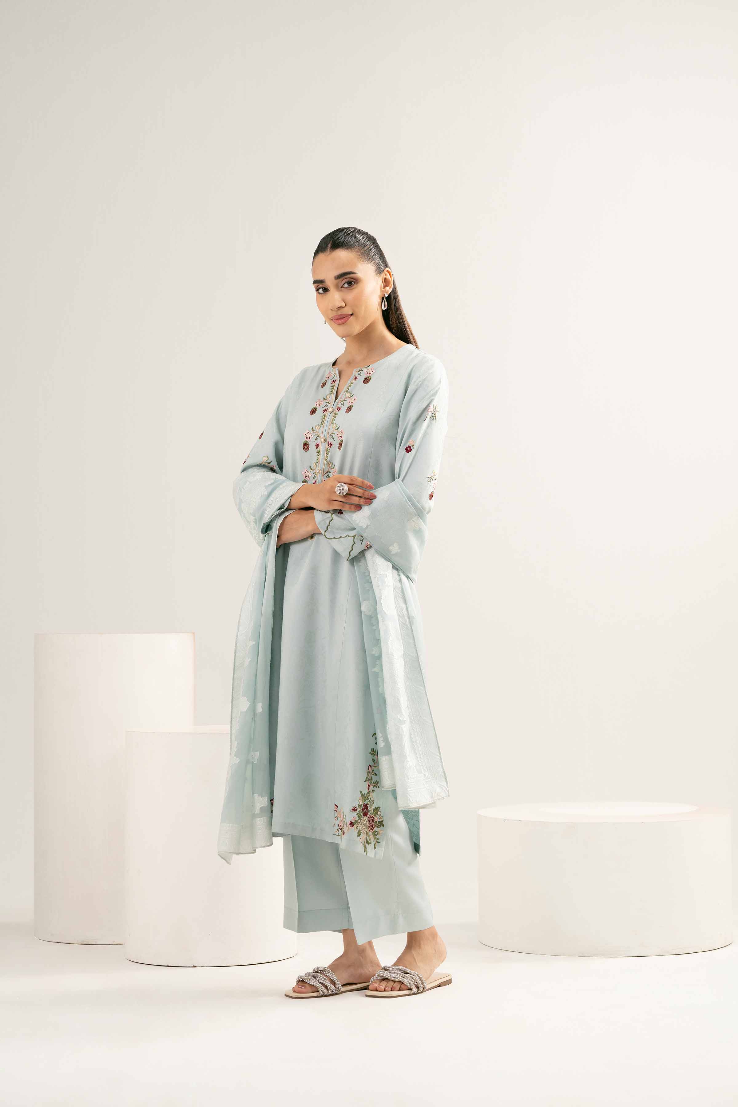 3 Piece - Embroidered Suit - PE25-414 for Women - Pret Collection | Nishat | Shop Online
